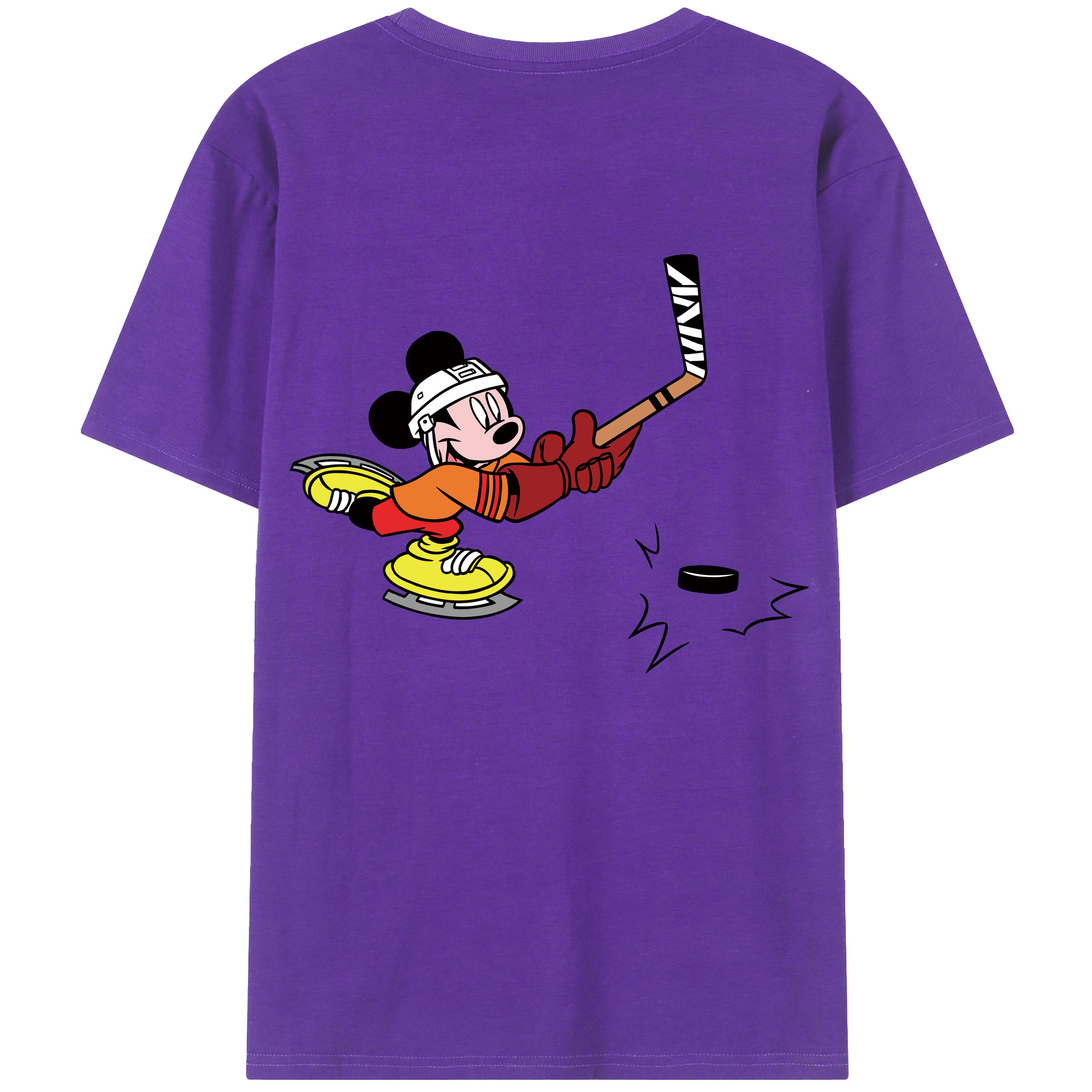 （画像用） ミッキーマウス Mickey Mouse 綿100％半袖Tシャツ（背面プリント）