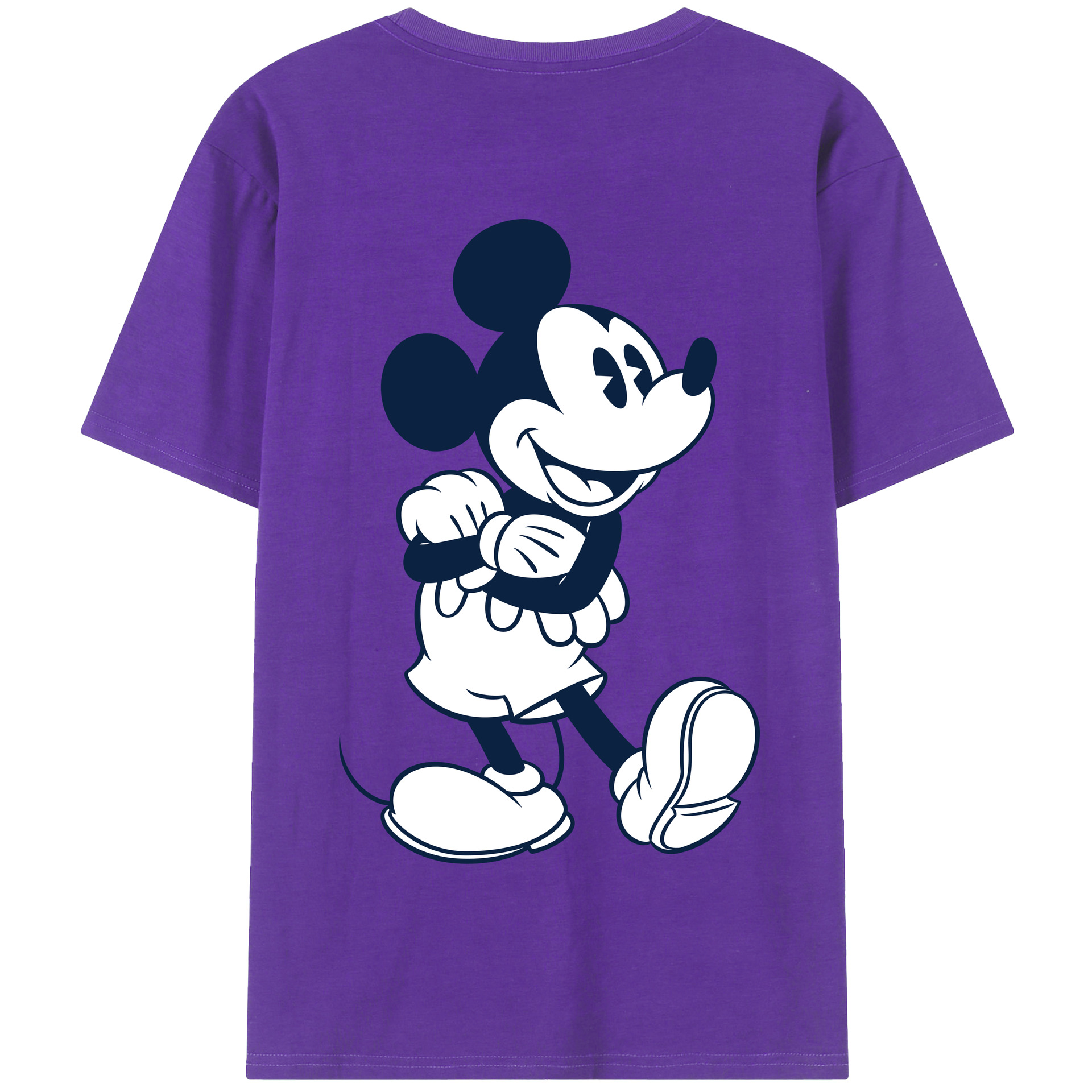 （画像用） ミッキーマウス Mickey Mouse 綿100％半袖Tシャツ（背面プリント）