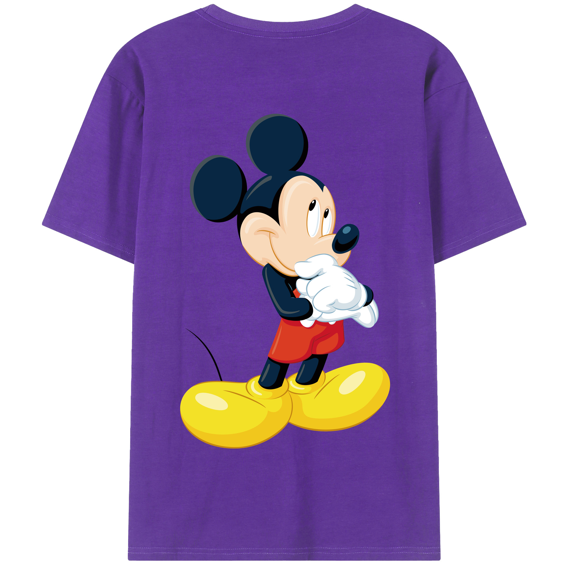 （画像用） ミッキーマウス Mickey Mouse 綿100％半袖Tシャツ（背面プリント）