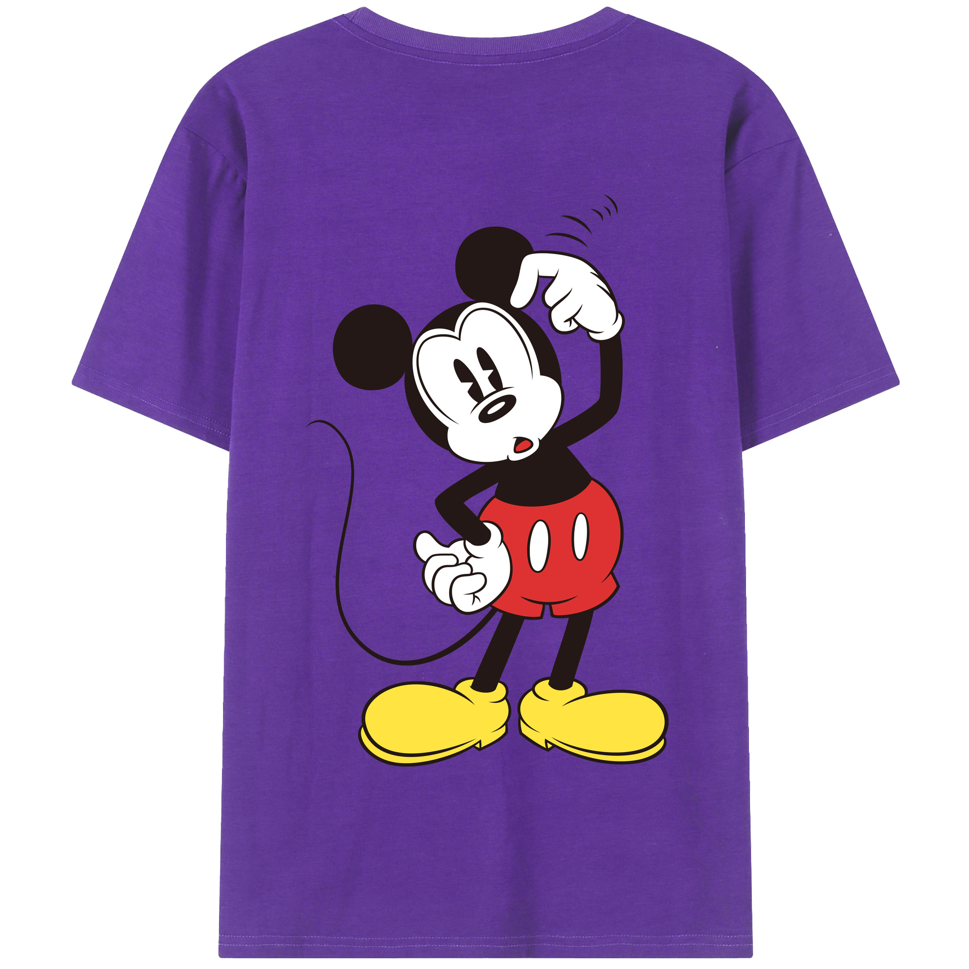 （画像用） ミッキーマウス Mickey Mouse 綿100％半袖Tシャツ（背面プリント）