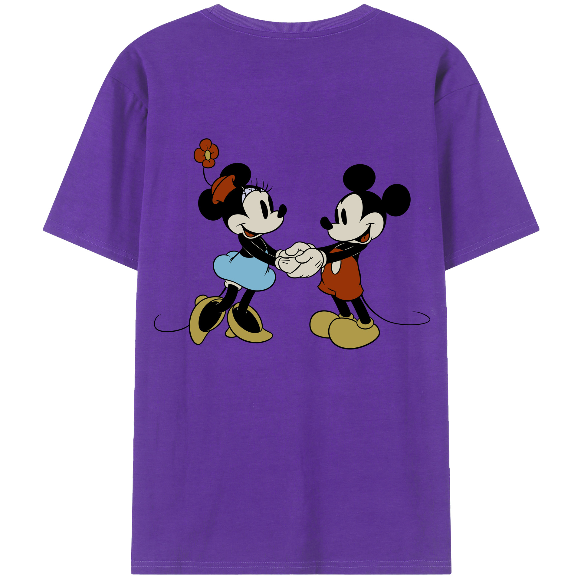 （画像用） ミッキーマウス Mickey Mouse 綿100％半袖Tシャツ（背面プリント）