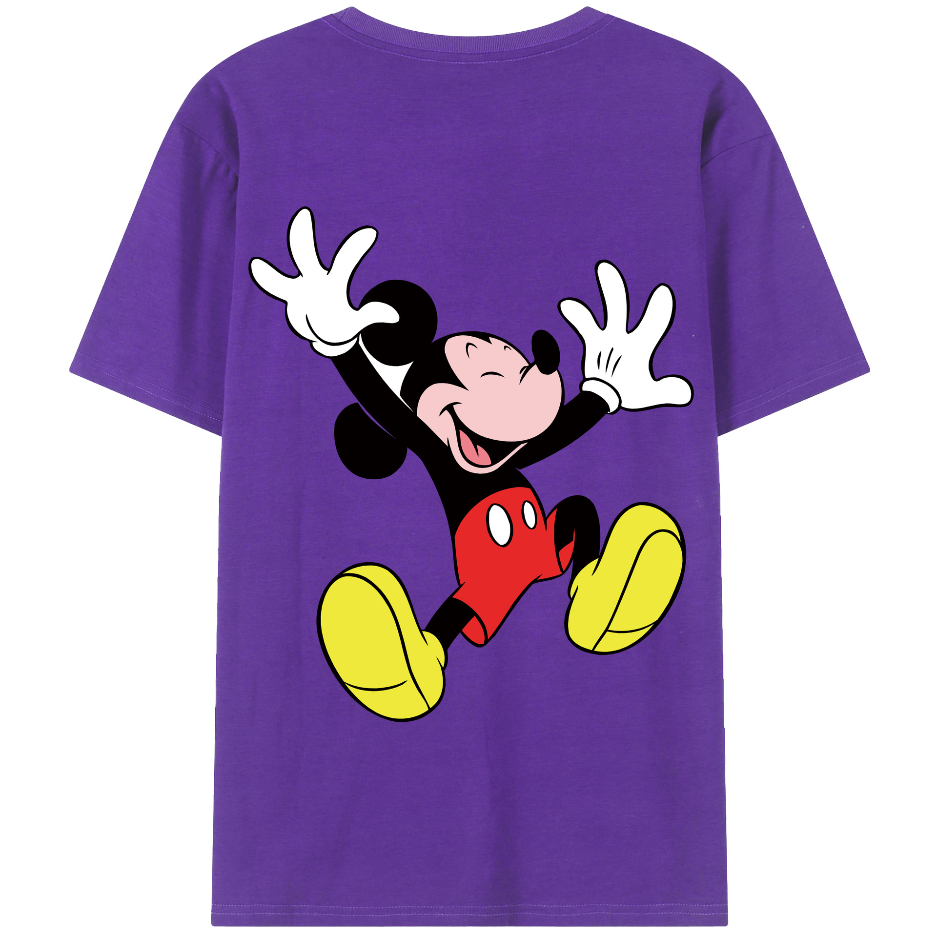 （画像用） ミッキーマウス Mickey Mouse 綿100％半袖Tシャツ（背面プリント）
