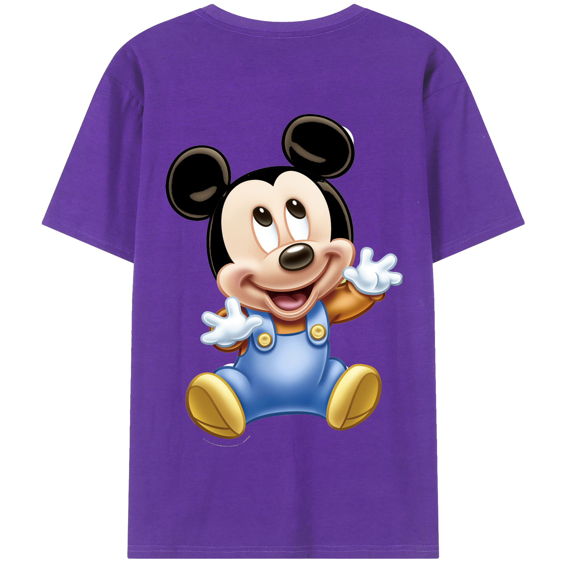（画像用） ミッキーマウス Mickey Mouse 綿100％半袖Tシャツ（背面プリント）