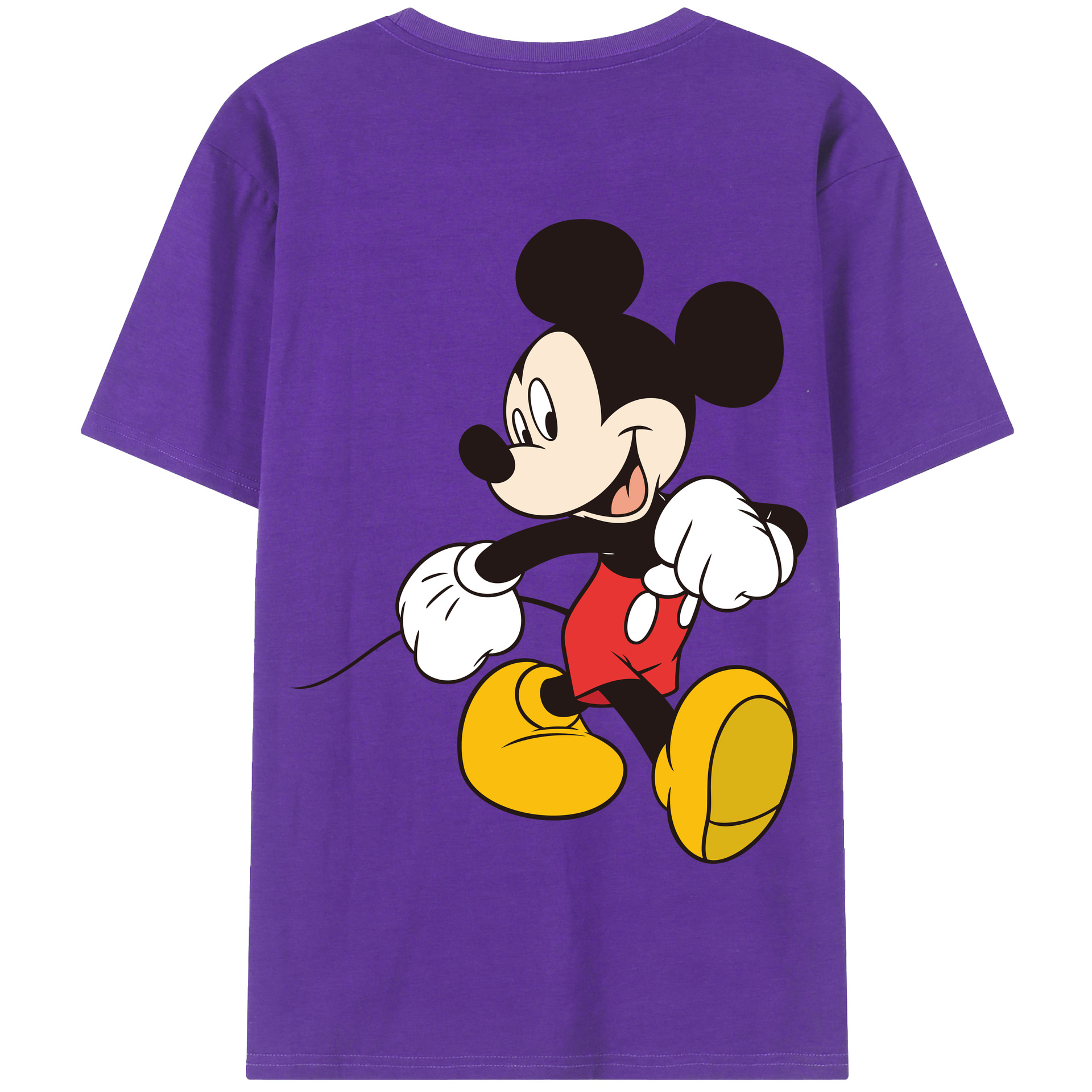 （画像用） ミッキーマウス Mickey Mouse 綿100％半袖Tシャツ（背面プリント）