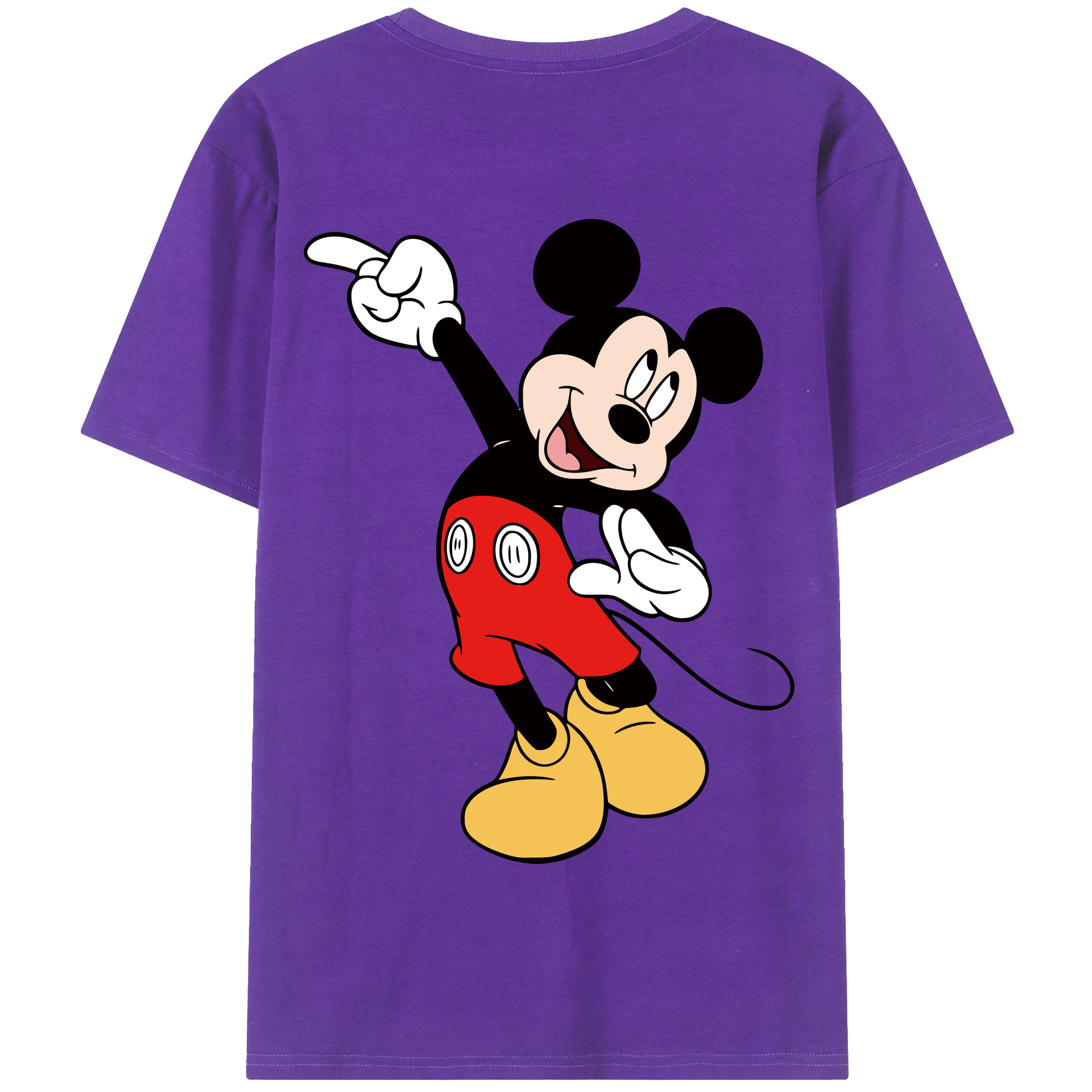 （画像用） ミッキーマウス Mickey Mouse 綿100％半袖Tシャツ（背面プリント）