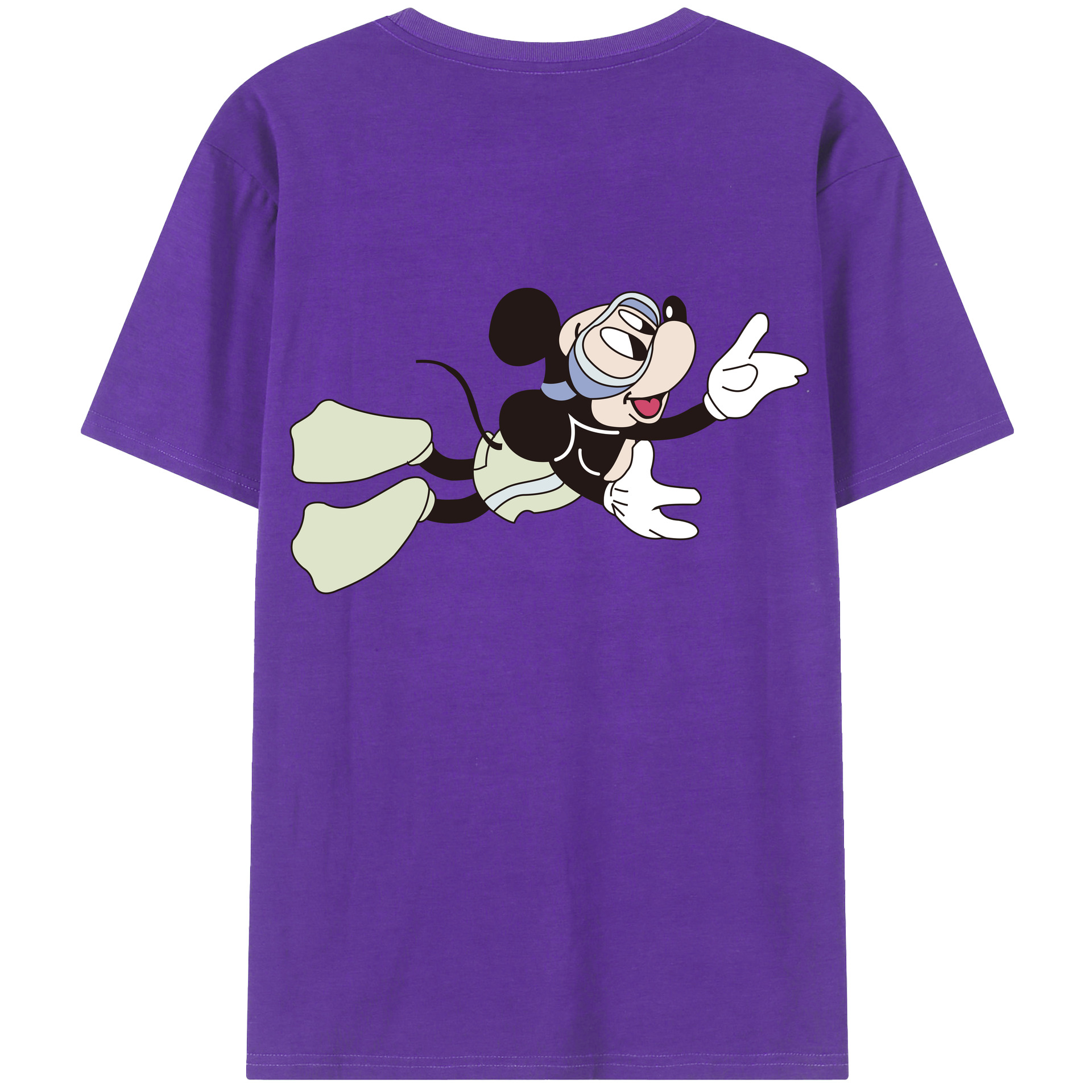 （画像用） ミッキーマウス Mickey Mouse 綿100％半袖Tシャツ（背面プリント）