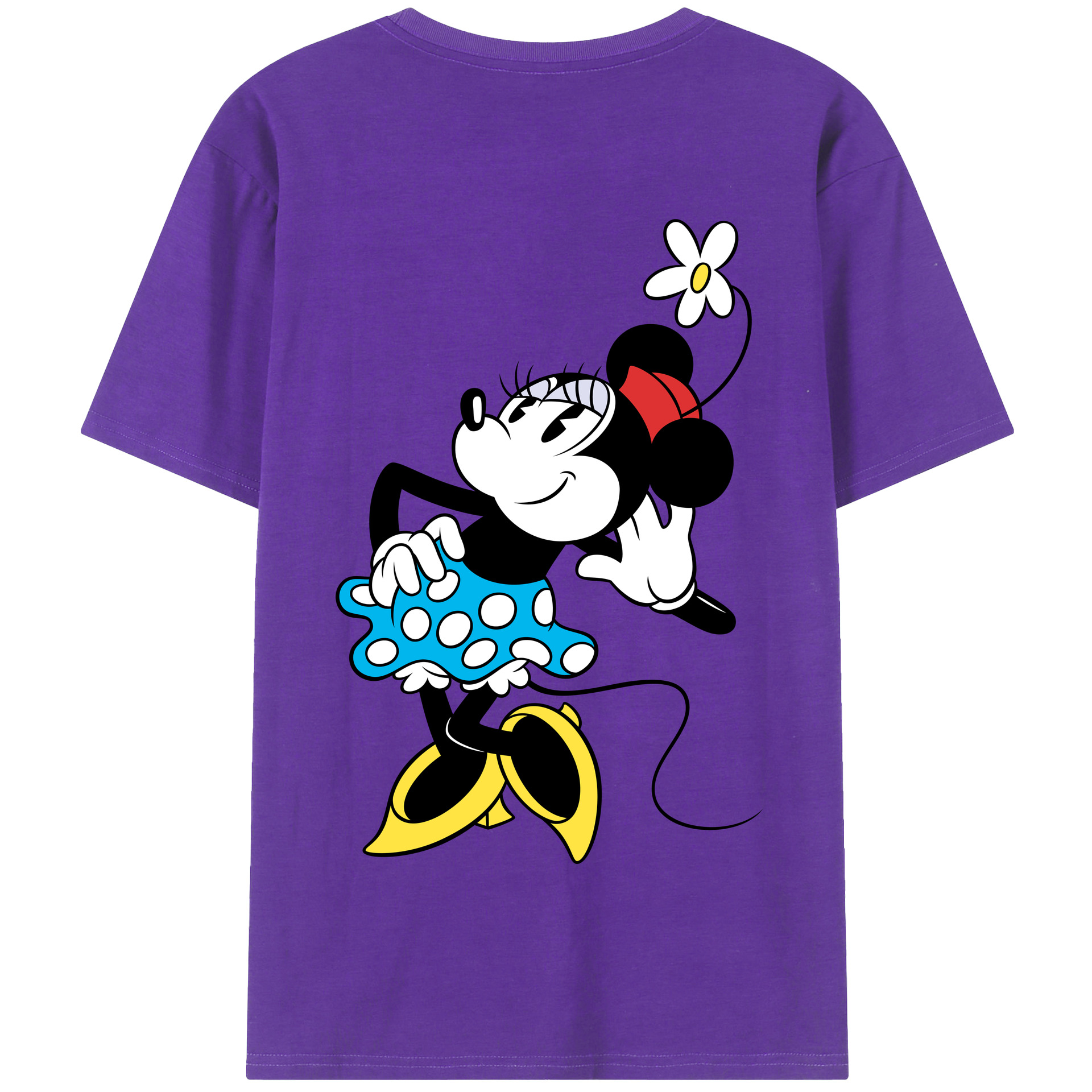 （画像用） ミッキーマウス Mickey Mouse 綿100％半袖Tシャツ（背面プリント）