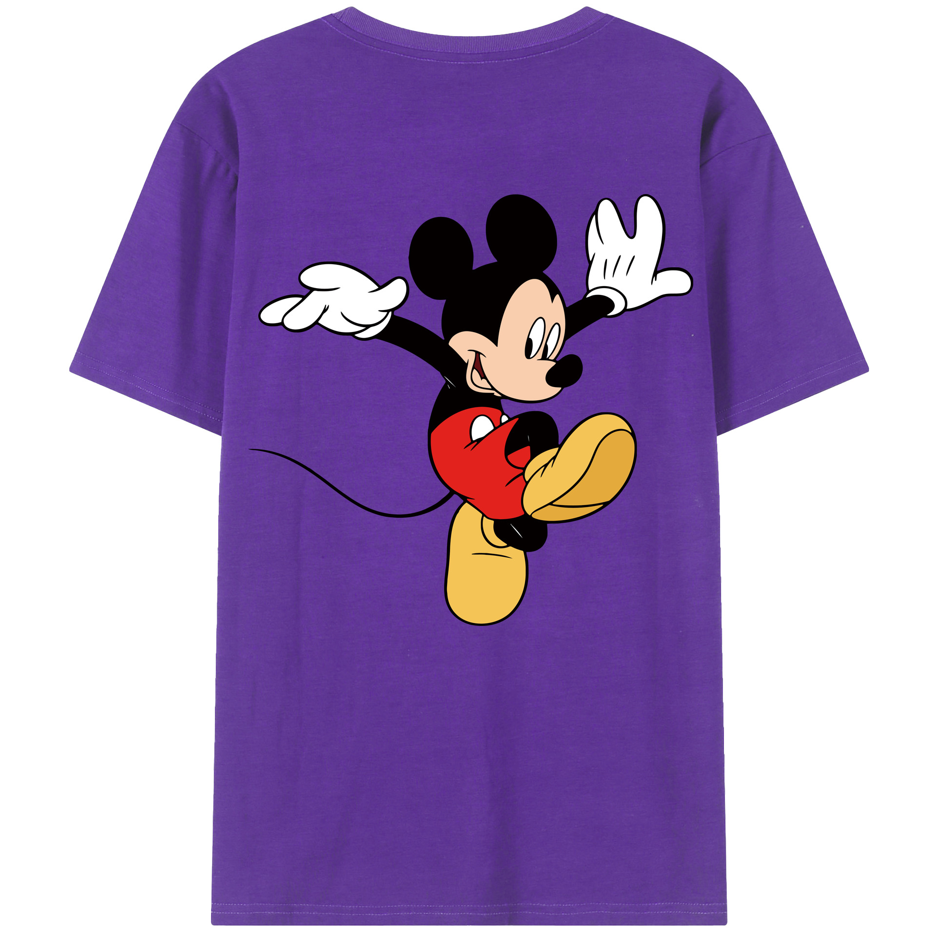 （画像用） ミッキーマウス Mickey Mouse 綿100％半袖Tシャツ（背面プリント）
