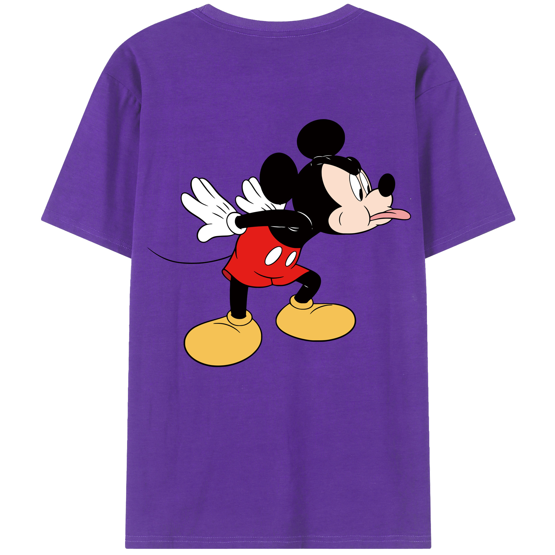 （画像用） ミッキーマウス Mickey Mouse 綿100％半袖Tシャツ（背面プリント）