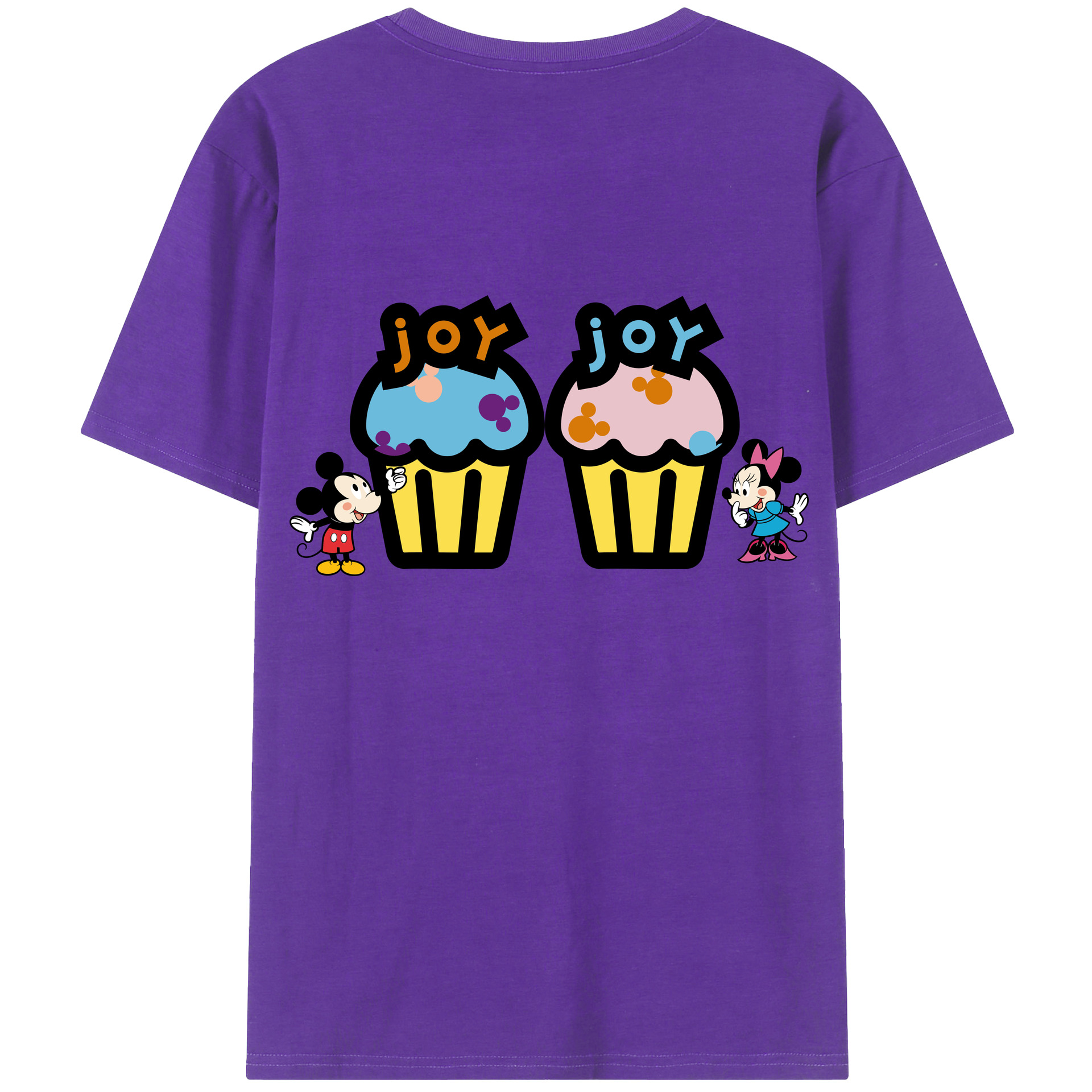 （画像用） ミッキーマウス Mickey Mouse 綿100％半袖Tシャツ（背面プリント）