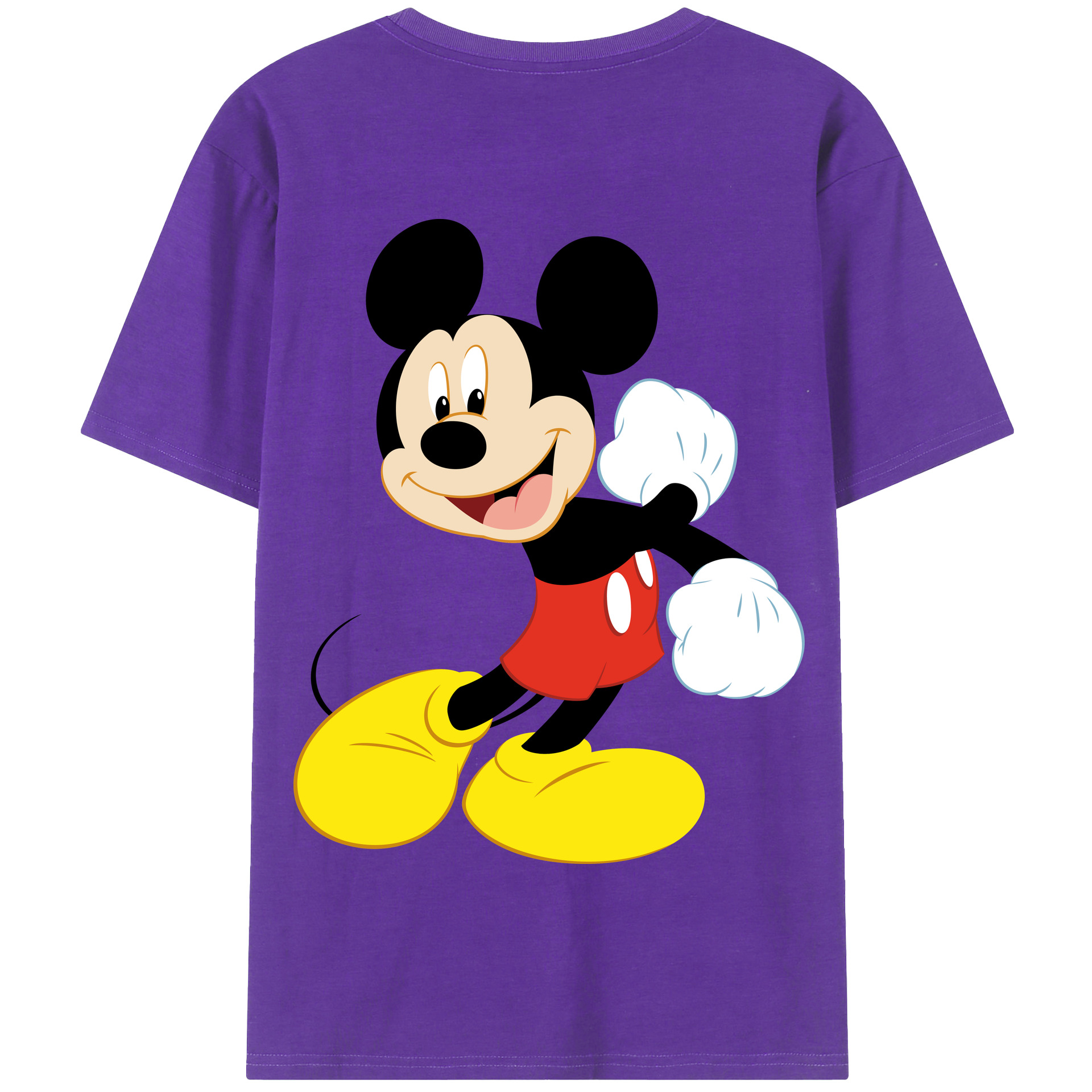 （画像用） ミッキーマウス Mickey Mouse 綿100％半袖Tシャツ（背面プリント）