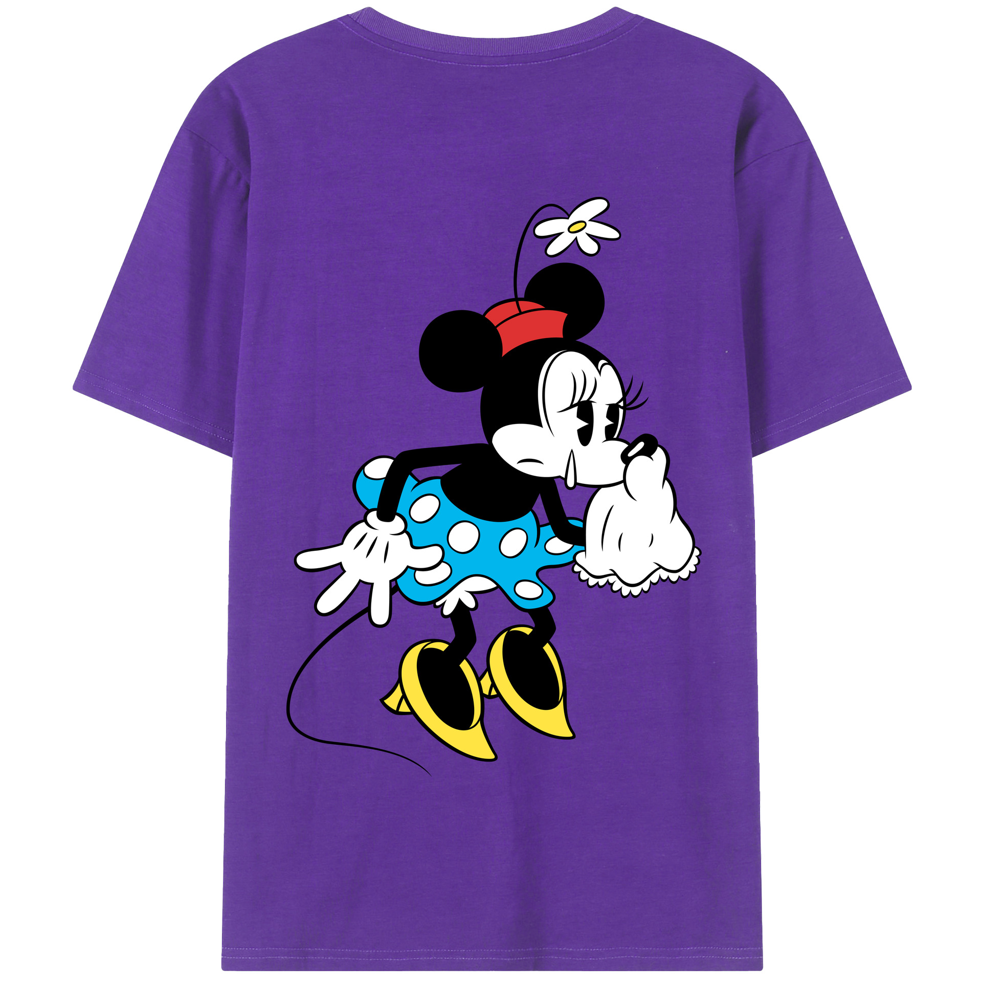 （画像用） ミッキーマウス Mickey Mouse 綿100％半袖Tシャツ（背面プリント）