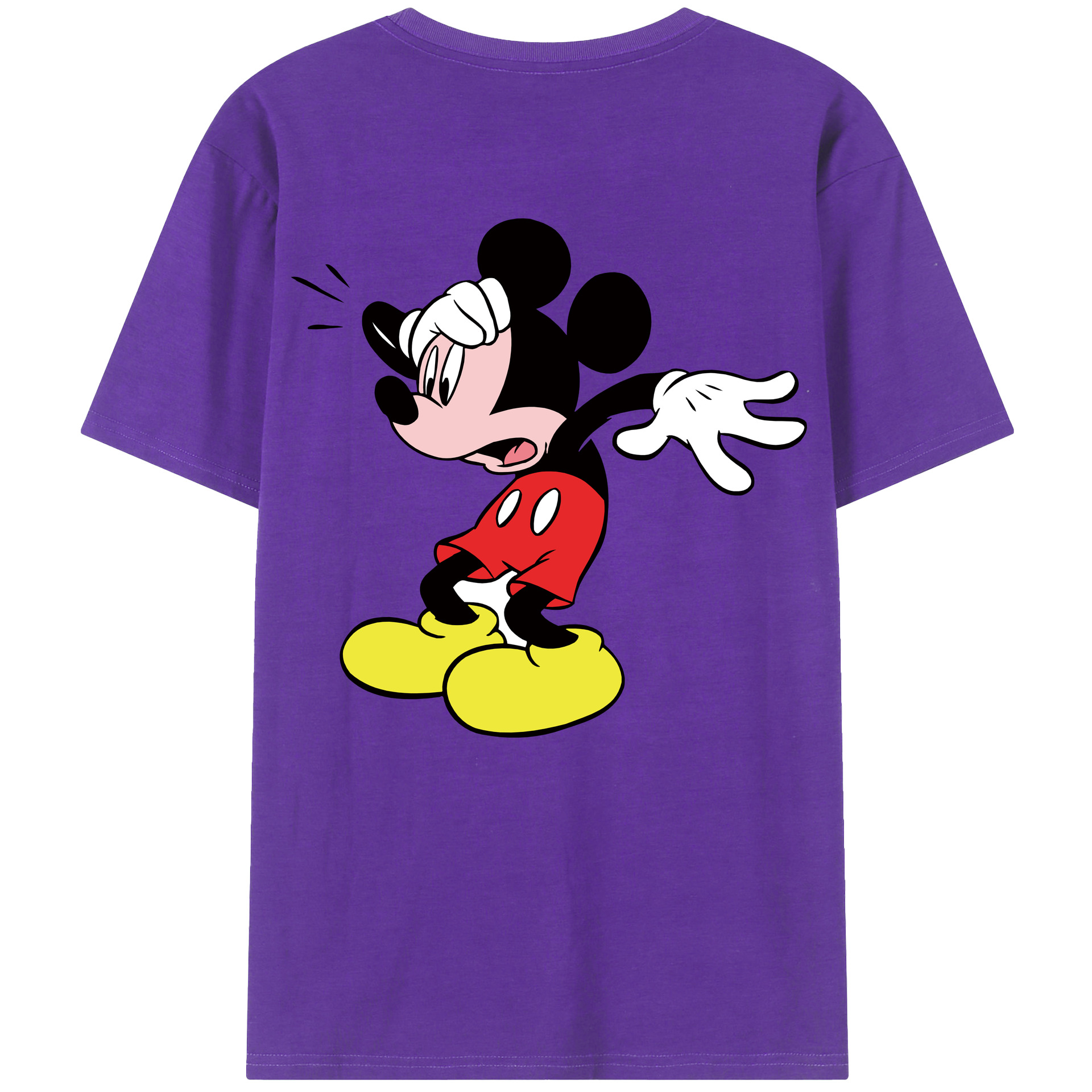 （画像用） ミッキーマウス Mickey Mouse 綿100％半袖Tシャツ（背面プリント）