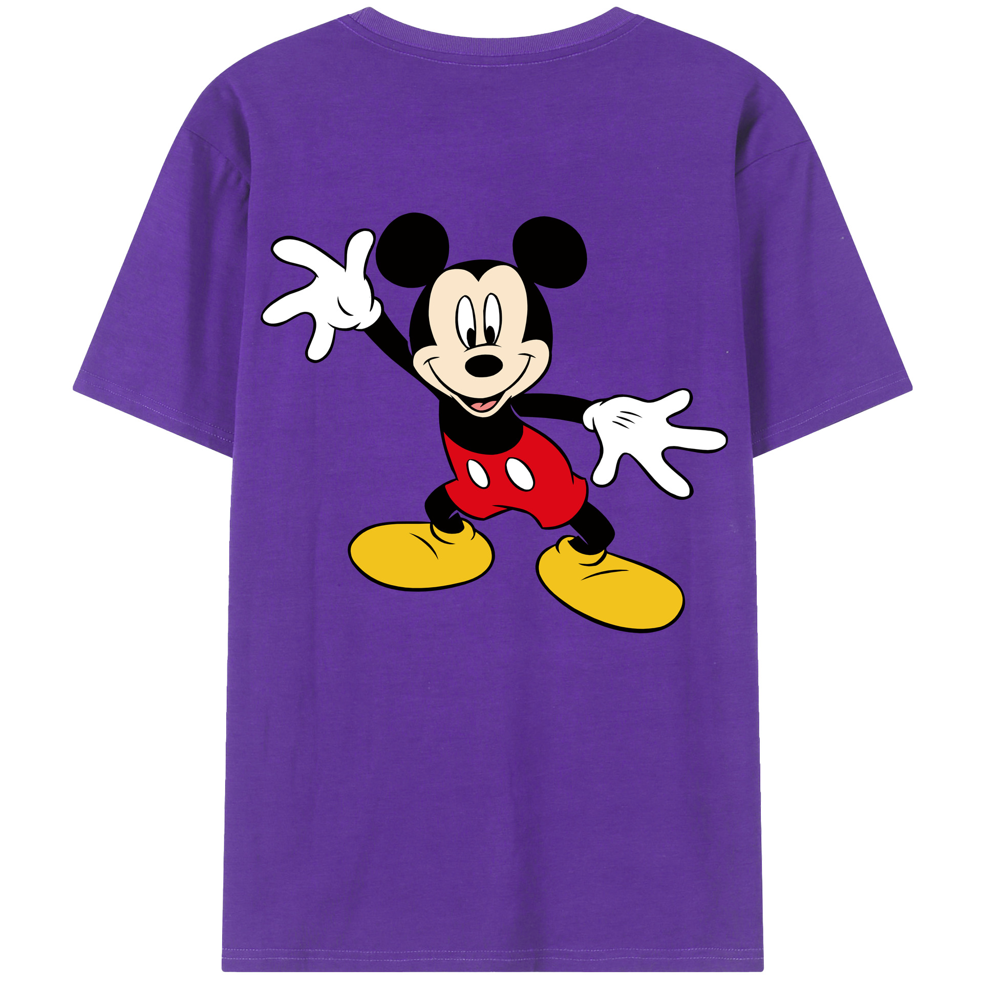 （画像用） ミッキーマウス Mickey Mouse 綿100％半袖Tシャツ（背面プリント）