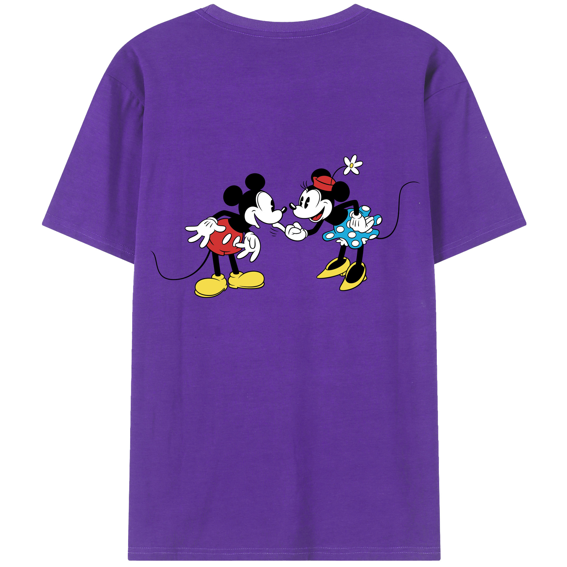 （画像用） ミッキーマウス Mickey Mouse 綿100％半袖Tシャツ（背面プリント）