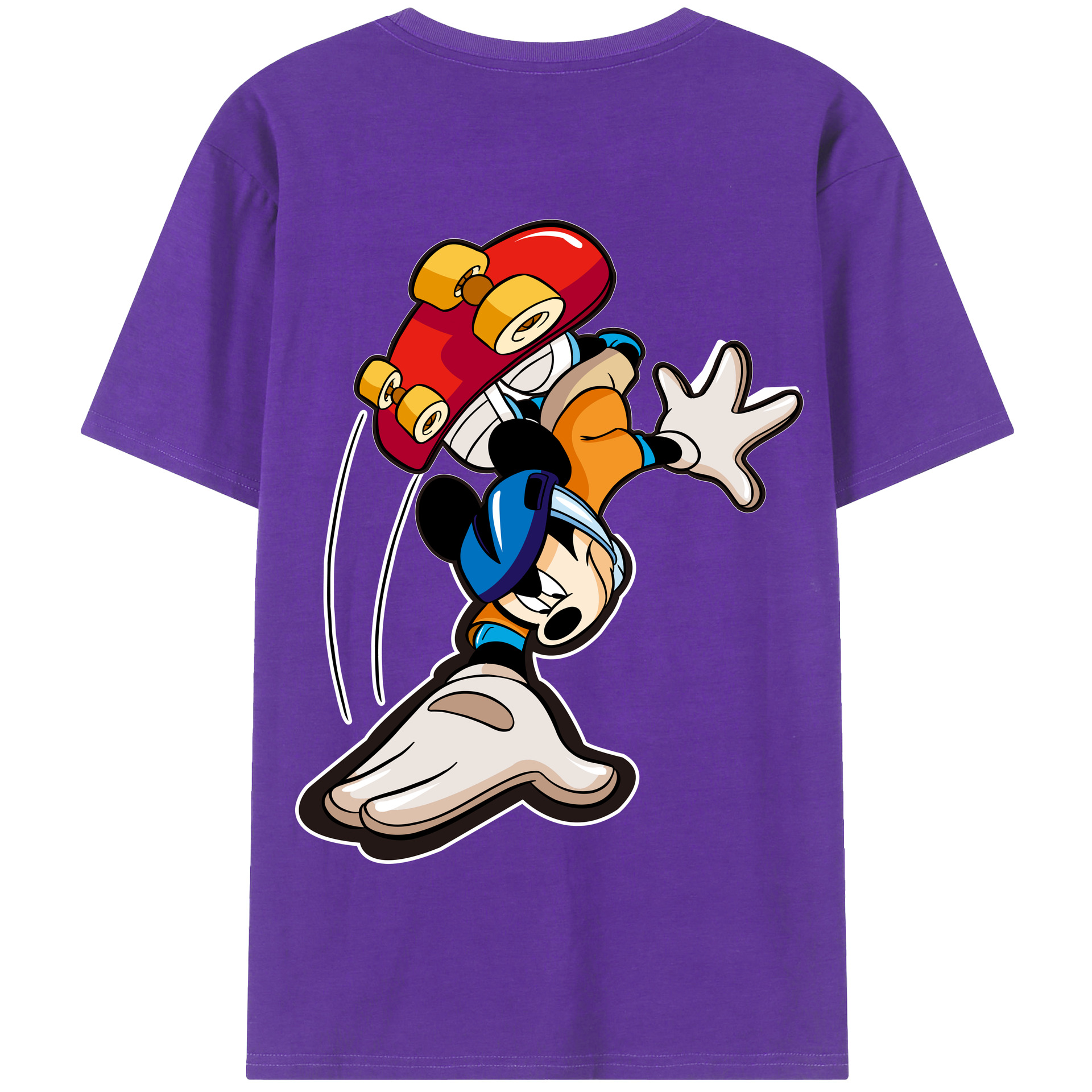 （画像用） ミッキーマウス Mickey Mouse 綿100％半袖Tシャツ（背面プリント）