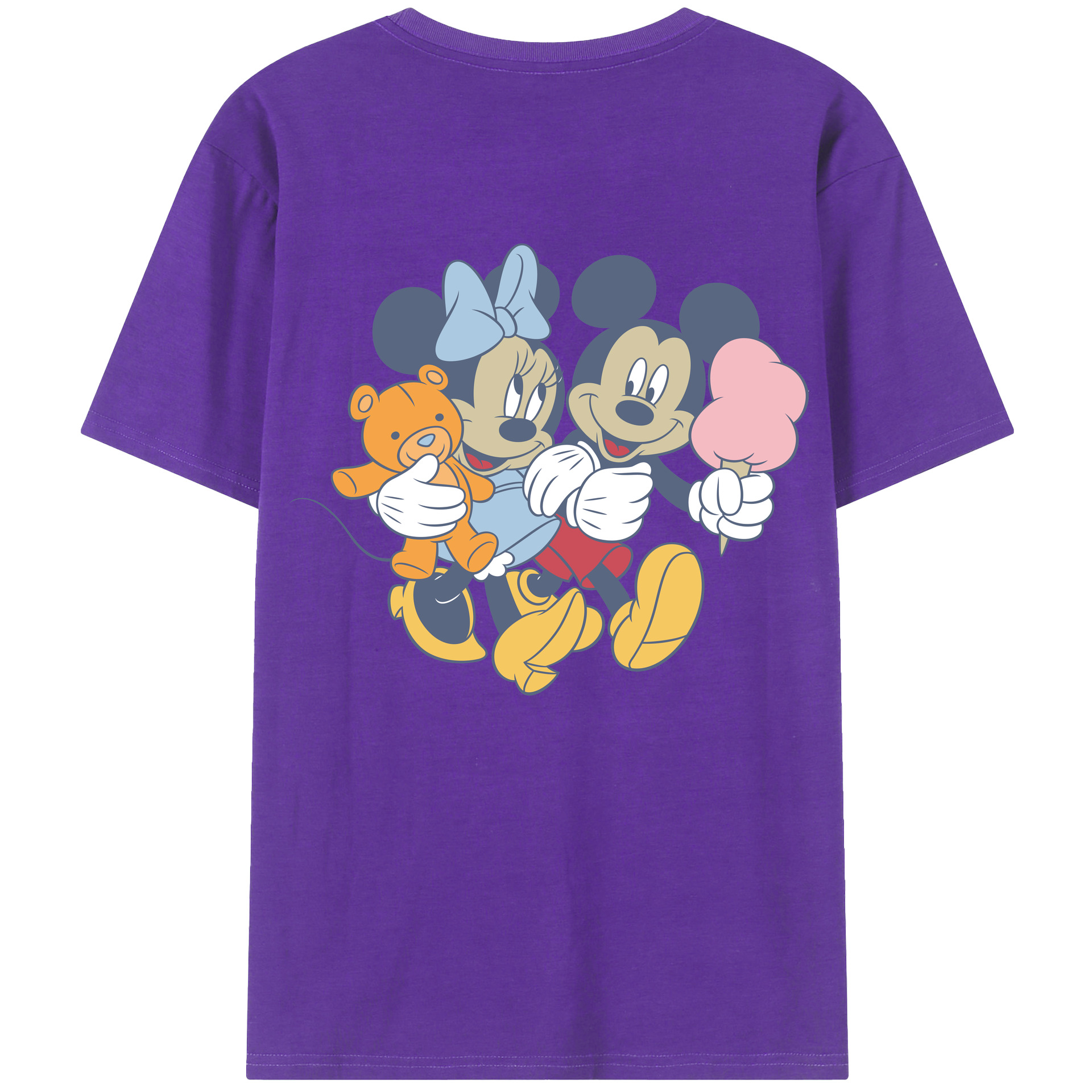 （画像用） ミッキーマウス Mickey Mouse 綿100％半袖Tシャツ（背面プリント）