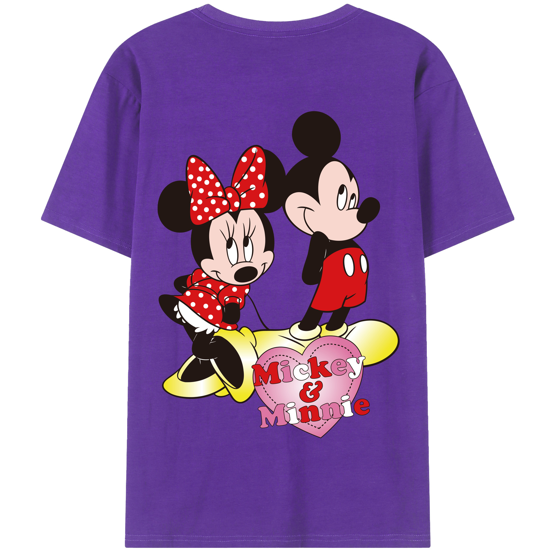 （画像用） ミッキーマウス Mickey Mouse 綿100％半袖Tシャツ（背面プリント）