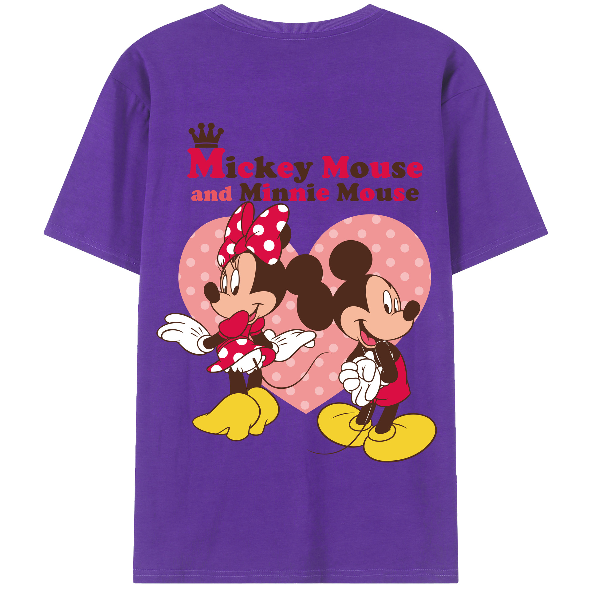 （画像用） ミッキーマウス Mickey Mouse 綿100％半袖Tシャツ（背面プリント）