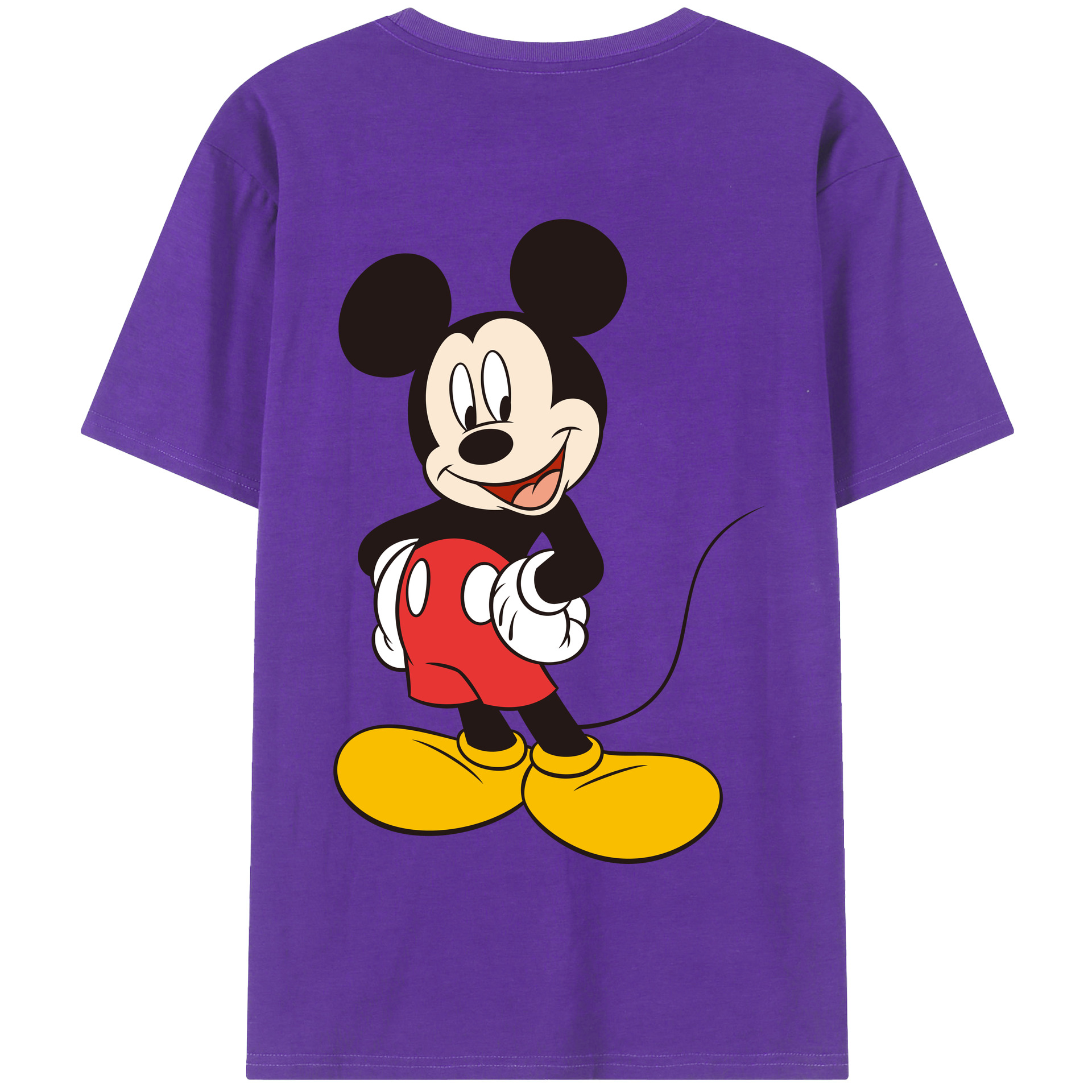 （画像用） ミッキーマウス Mickey Mouse 綿100％半袖Tシャツ（背面プリント）
