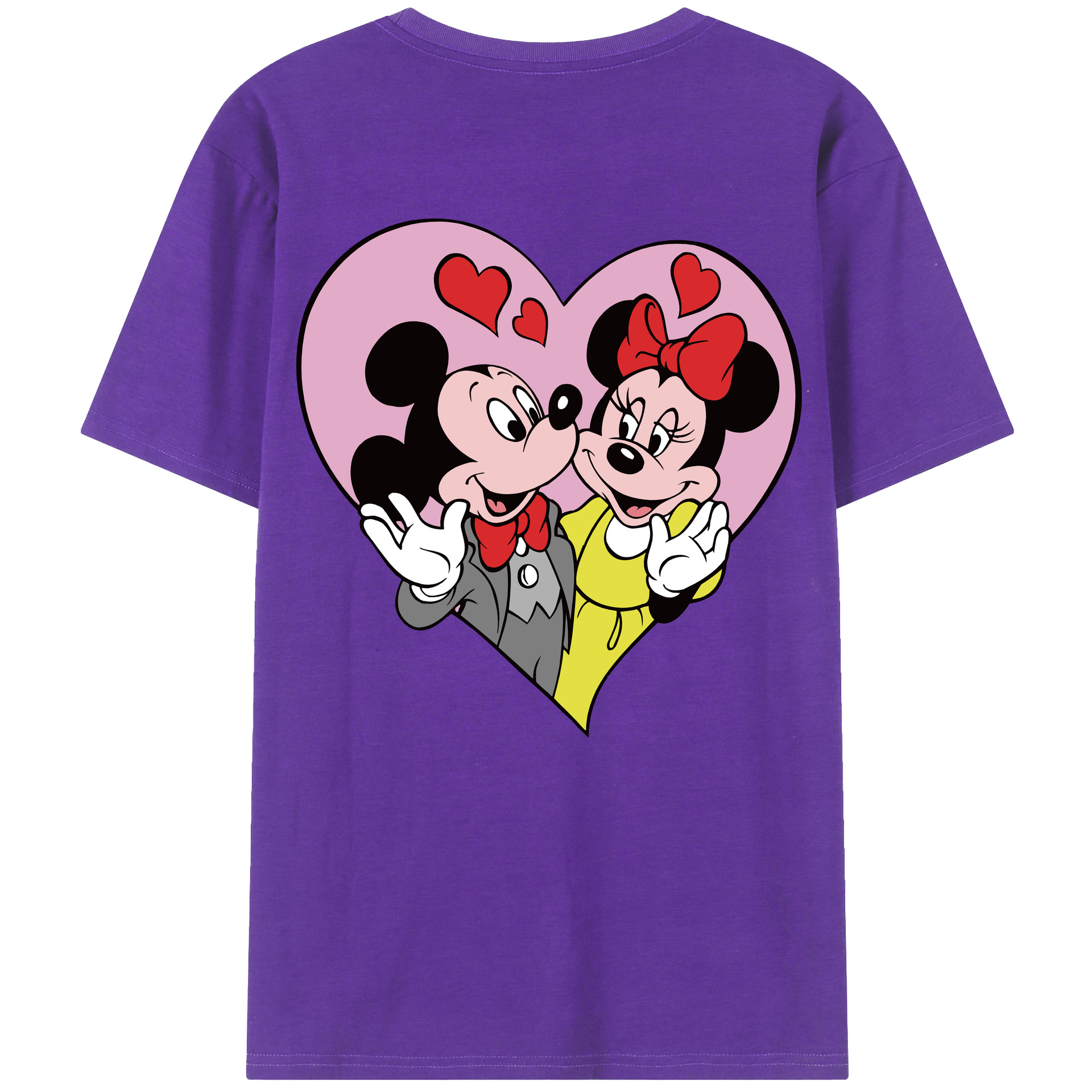 （画像用） ミッキーマウス Mickey Mouse 綿100％半袖Tシャツ（背面プリント）