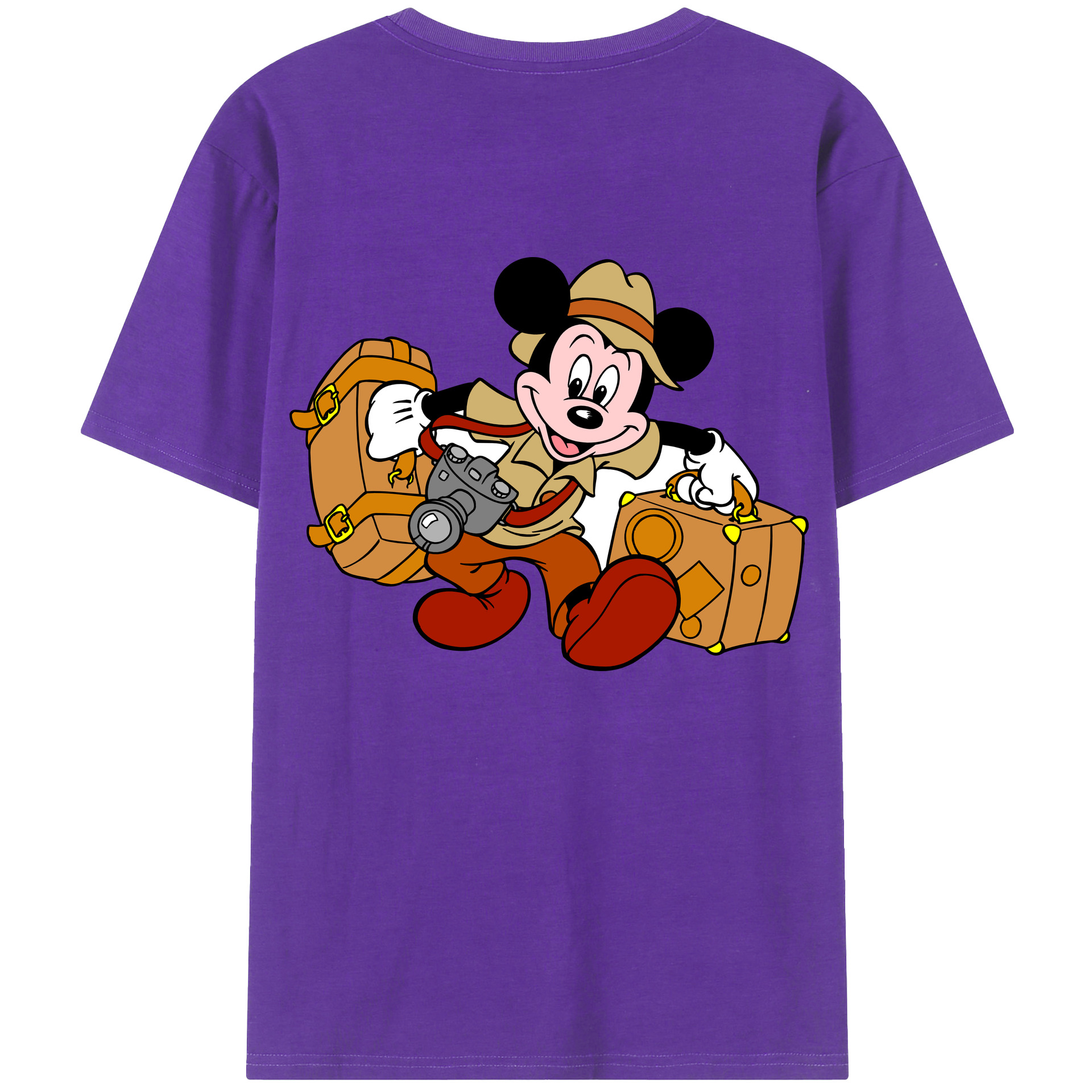 （画像用） ミッキーマウス Mickey Mouse 綿100％半袖Tシャツ（背面プリント）