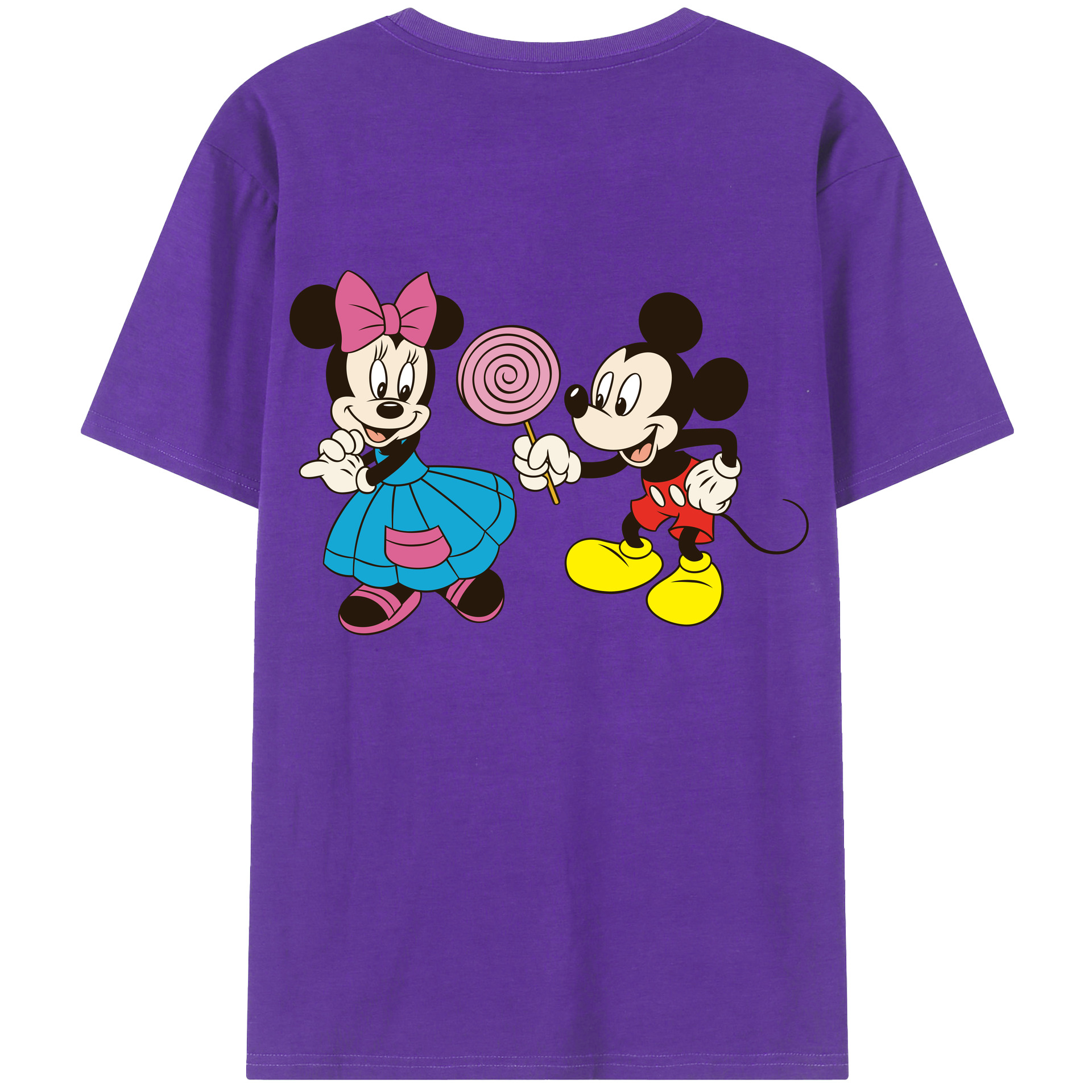 （画像用） ミッキーマウス Mickey Mouse 綿100％半袖Tシャツ（背面プリント）