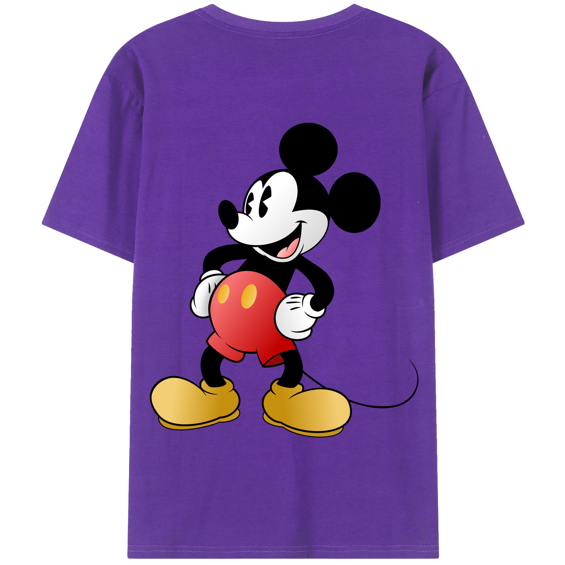 （画像用） ミッキーマウス Mickey Mouse 綿100％半袖Tシャツ（背面プリント）