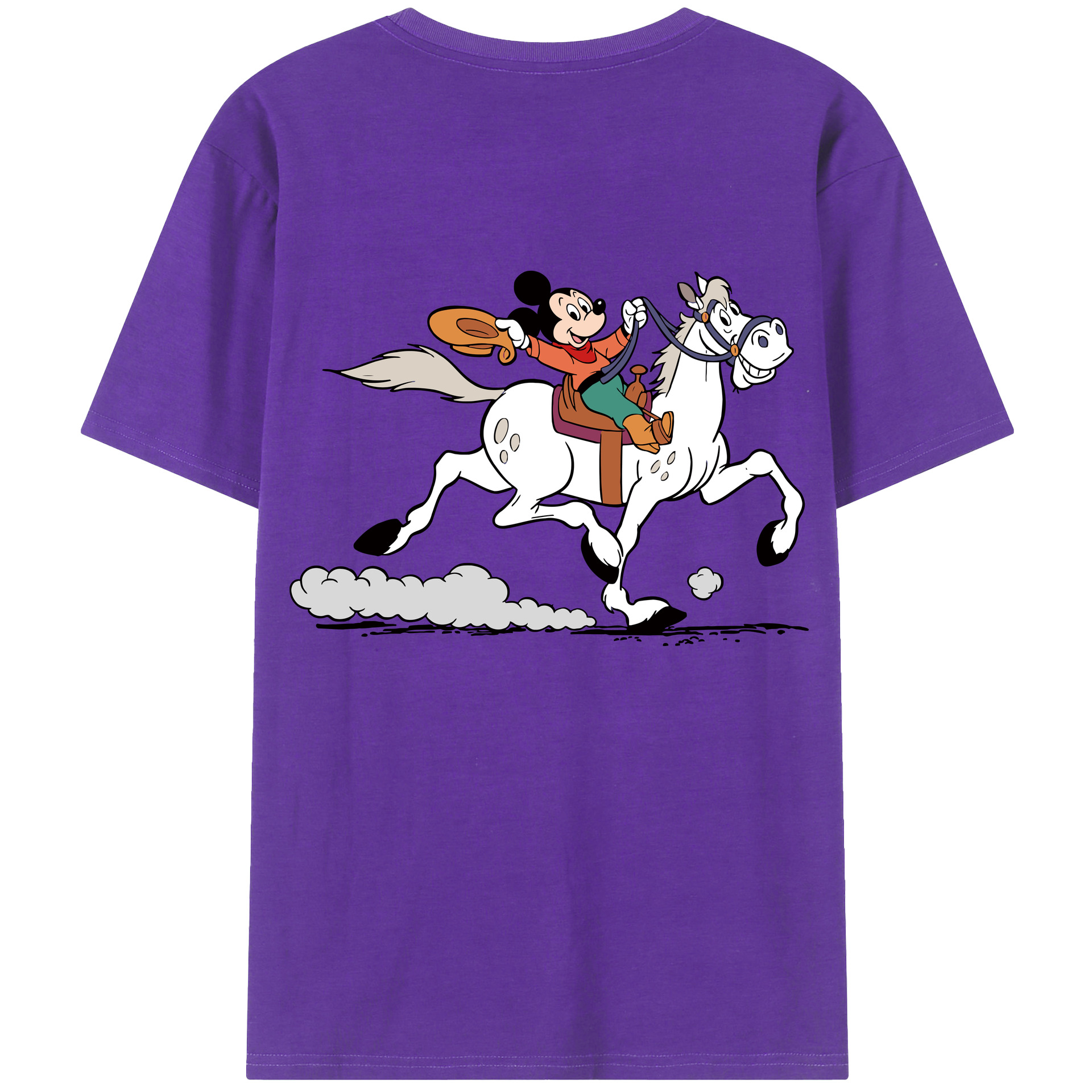 （画像用） ミッキーマウス Mickey Mouse 綿100％半袖Tシャツ（背面プリント）