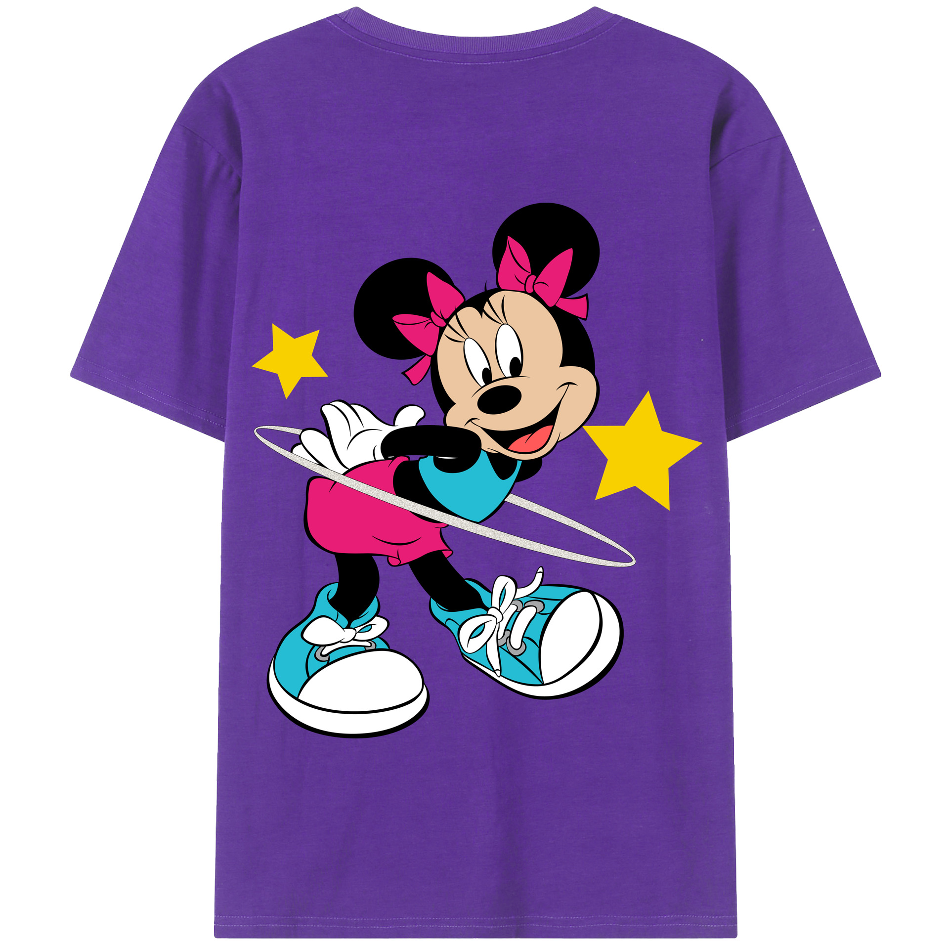 （画像用） ミッキーマウス Mickey Mouse 綿100％半袖Tシャツ（背面プリント）