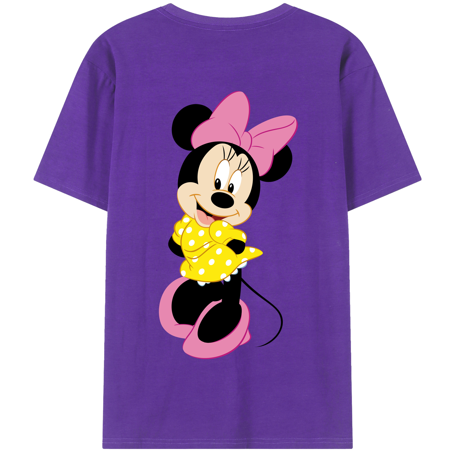 （画像用） ミッキーマウス Mickey Mouse 綿100％半袖Tシャツ（背面プリント）