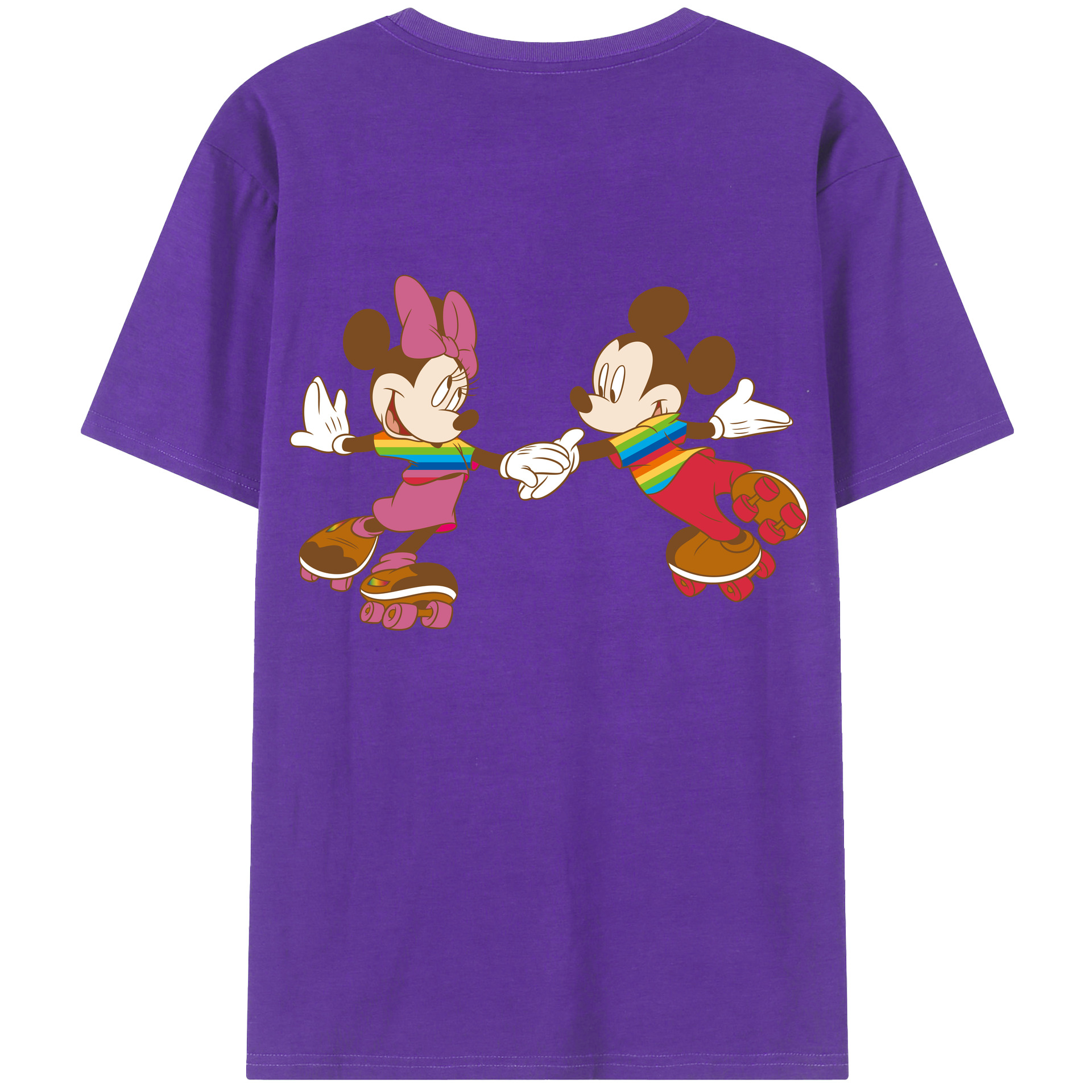 （画像用） ミッキーマウス Mickey Mouse 綿100％半袖Tシャツ（背面プリント）