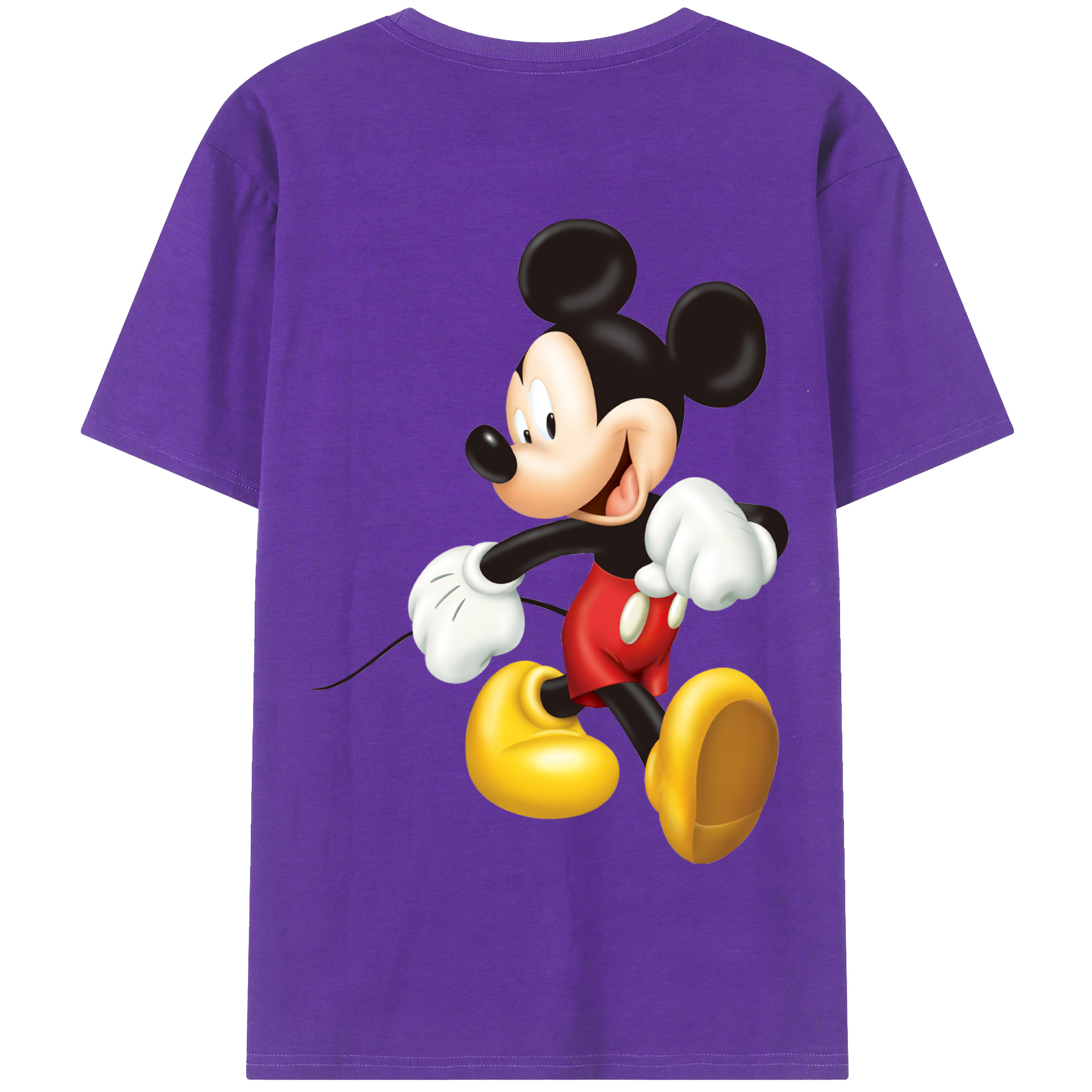 （画像用） ミッキーマウス Mickey Mouse 綿100％半袖Tシャツ（背面プリント）