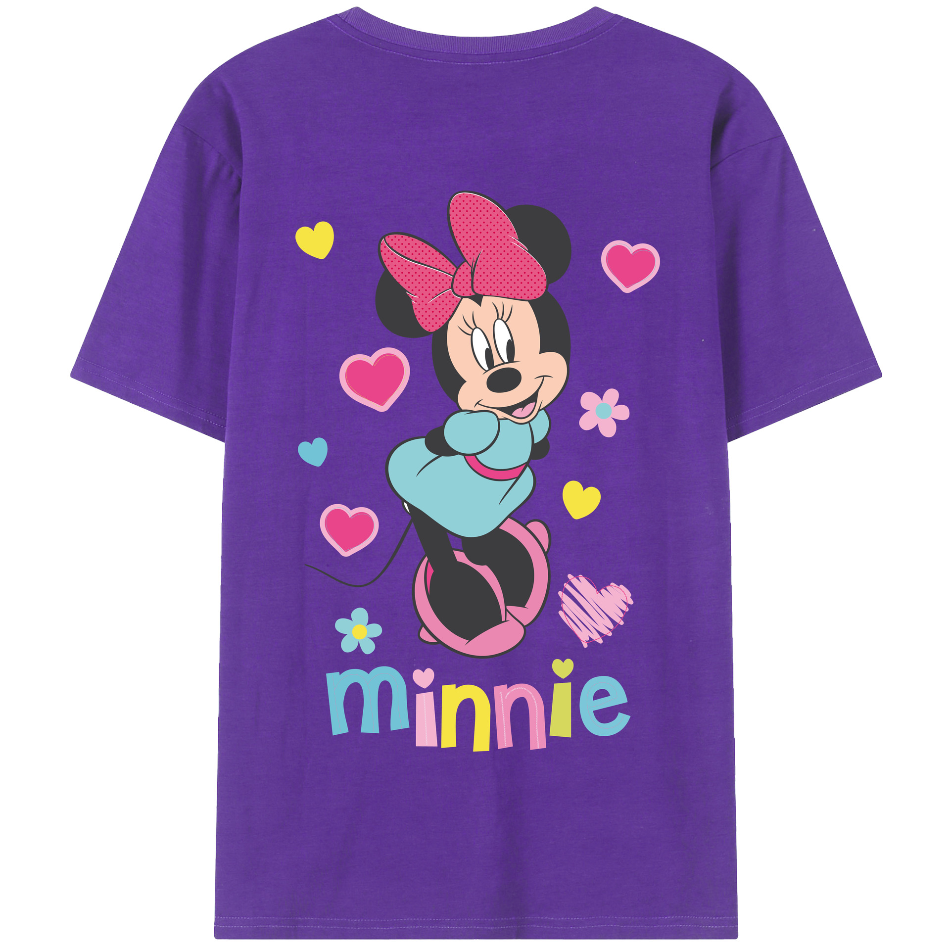 （画像用） ミッキーマウス Mickey Mouse 綿100％半袖Tシャツ（背面プリント）