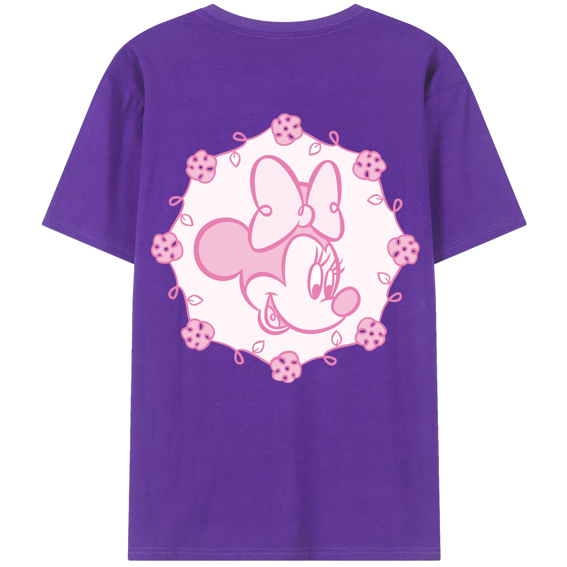 （画像用） ミッキーマウス Mickey Mouse 綿100％半袖Tシャツ（背面プリント）