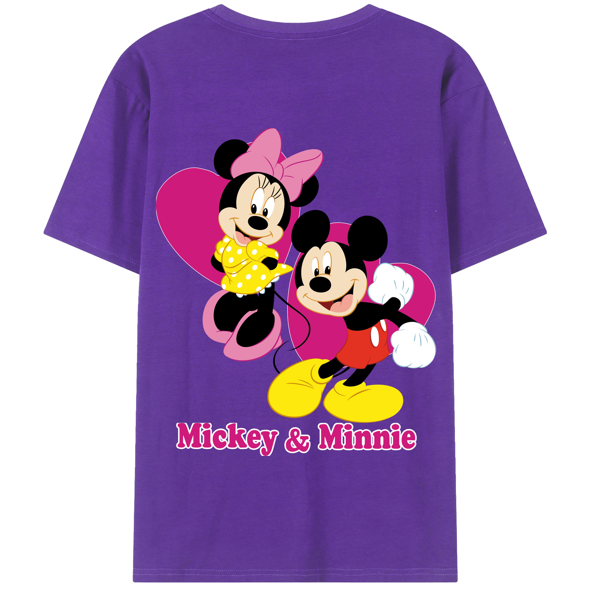 （画像用） ミッキーマウス Mickey Mouse 綿100％半袖Tシャツ（背面プリント）