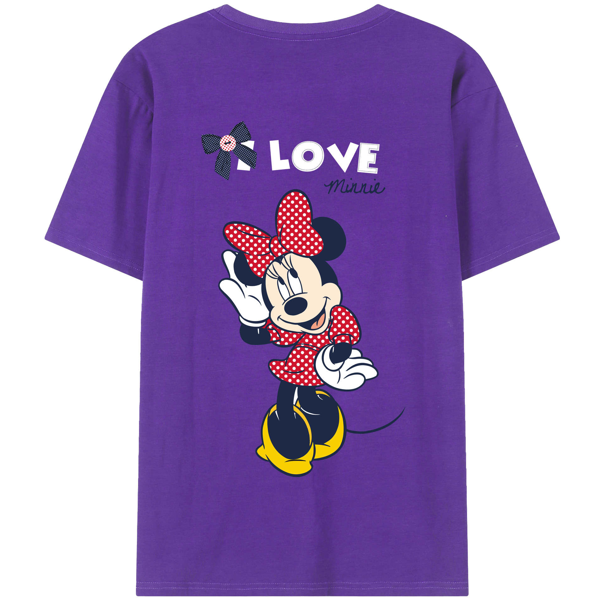 （画像用） ミッキーマウス Mickey Mouse 綿100％半袖Tシャツ（背面プリント）