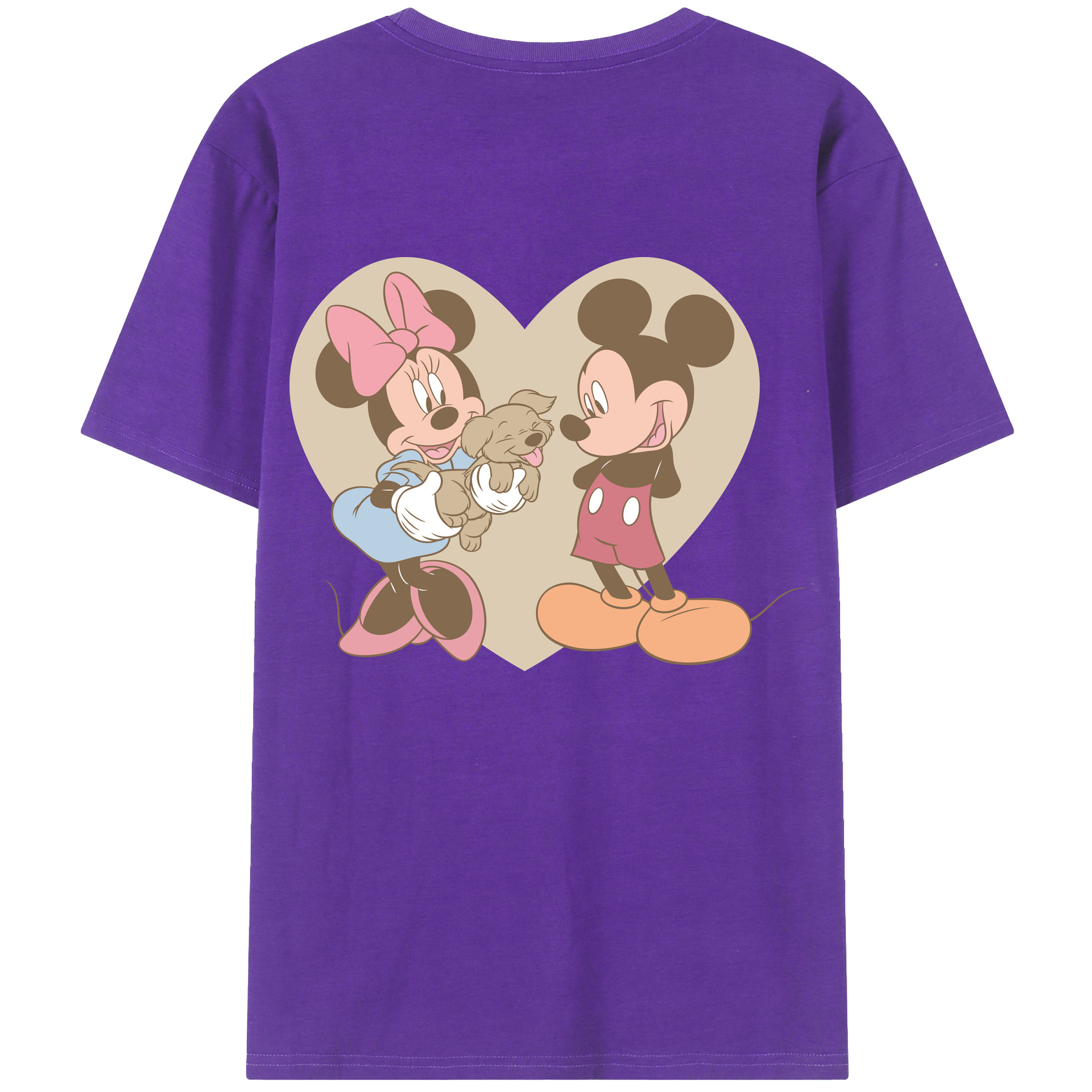 （画像用） ミッキーマウス Mickey Mouse 綿100％半袖Tシャツ（背面プリント）