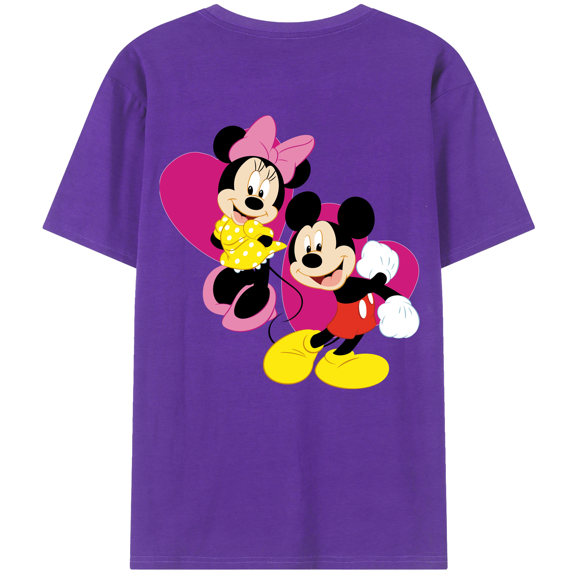 （画像用） ミッキーマウス Mickey Mouse 綿100％半袖Tシャツ（背面プリント）