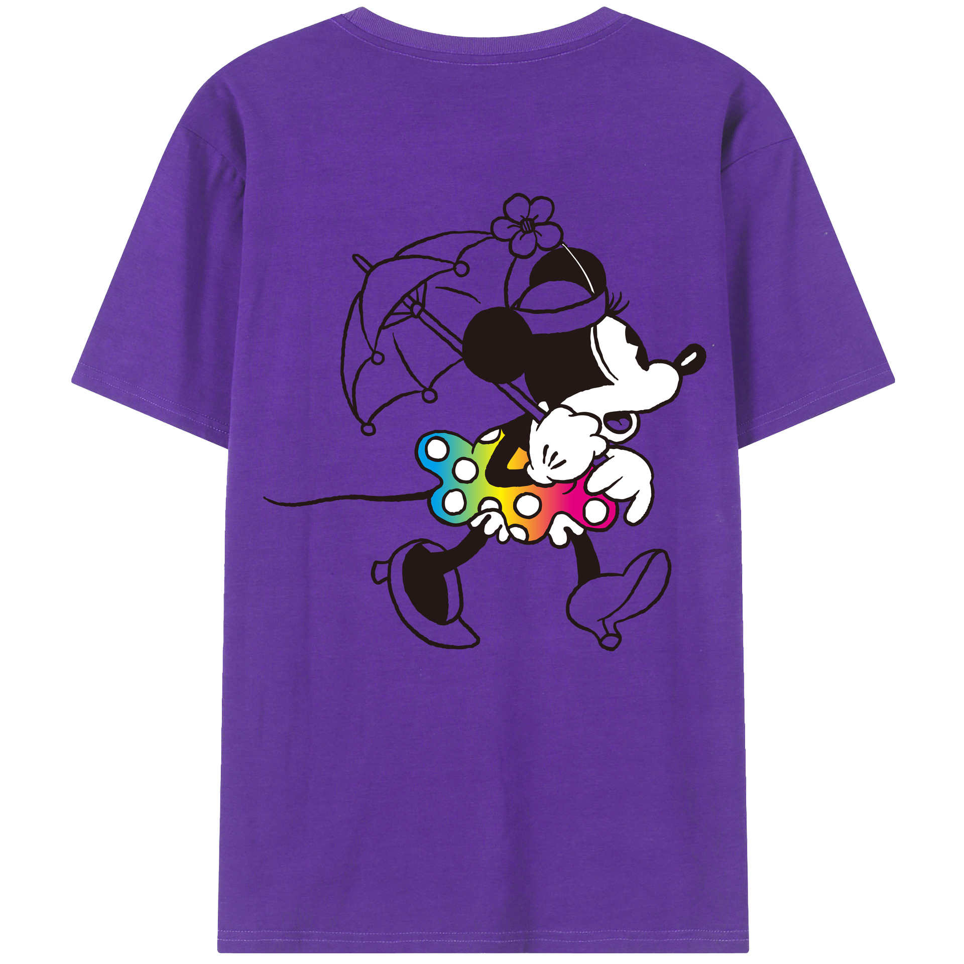 （画像用） ミッキーマウス Mickey Mouse 綿100％半袖Tシャツ（背面プリント）