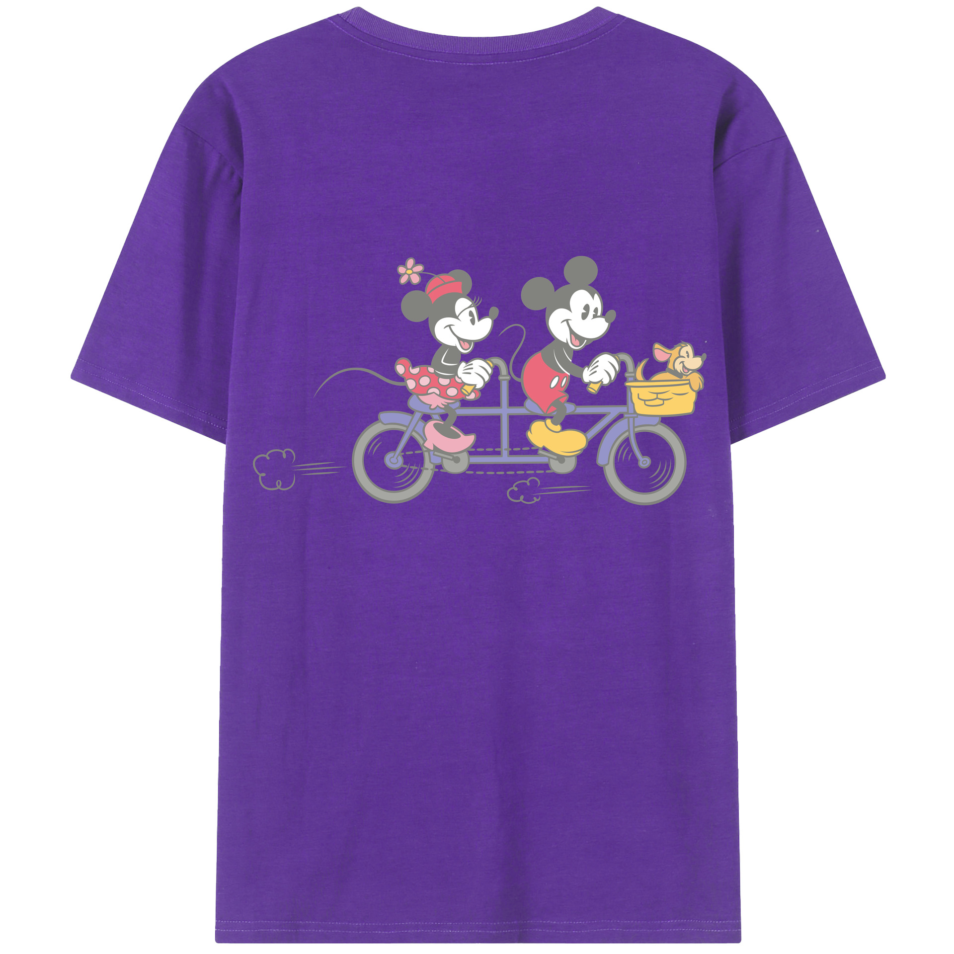 （画像用） ミッキーマウス Mickey Mouse 綿100％半袖Tシャツ（背面プリント）