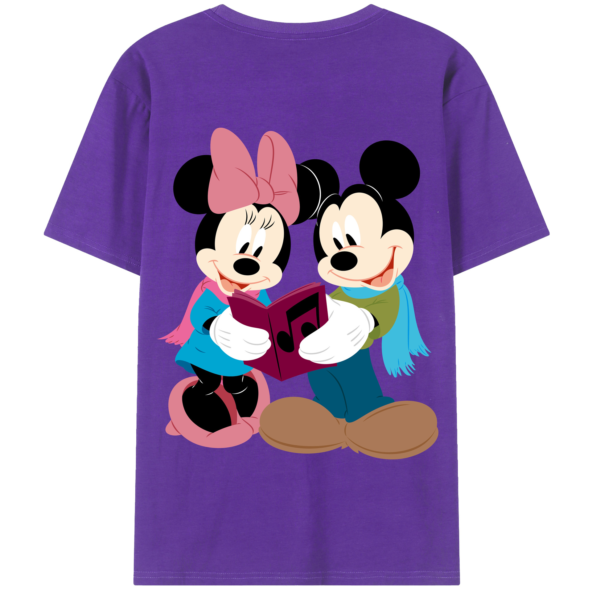 （画像用） ミッキーマウス Mickey Mouse 綿100％半袖Tシャツ（背面プリント）