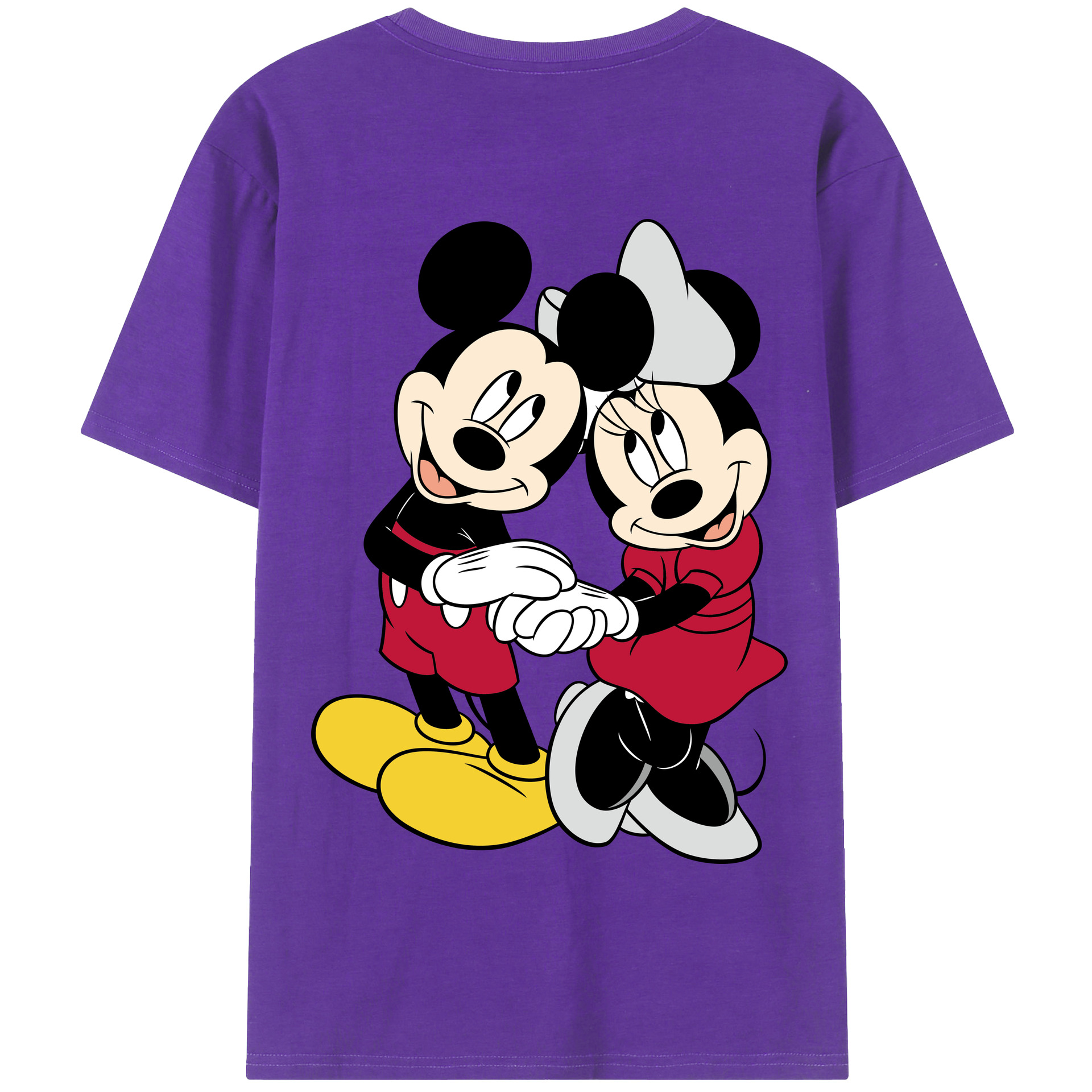 （画像用） ミッキーマウス Mickey Mouse 綿100％半袖Tシャツ（背面プリント）