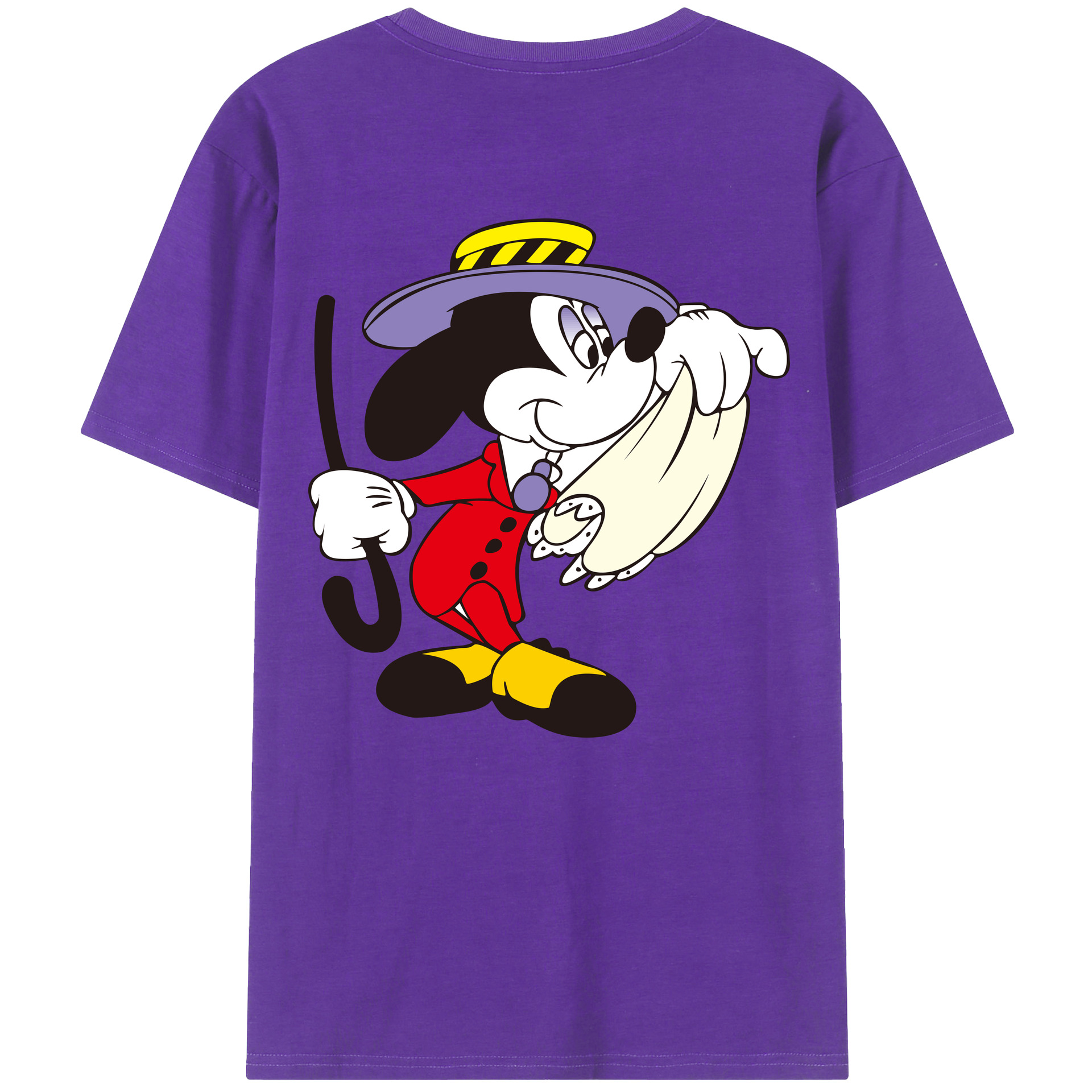 （画像用） ミッキーマウス Mickey Mouse 綿100％半袖Tシャツ（背面プリント）