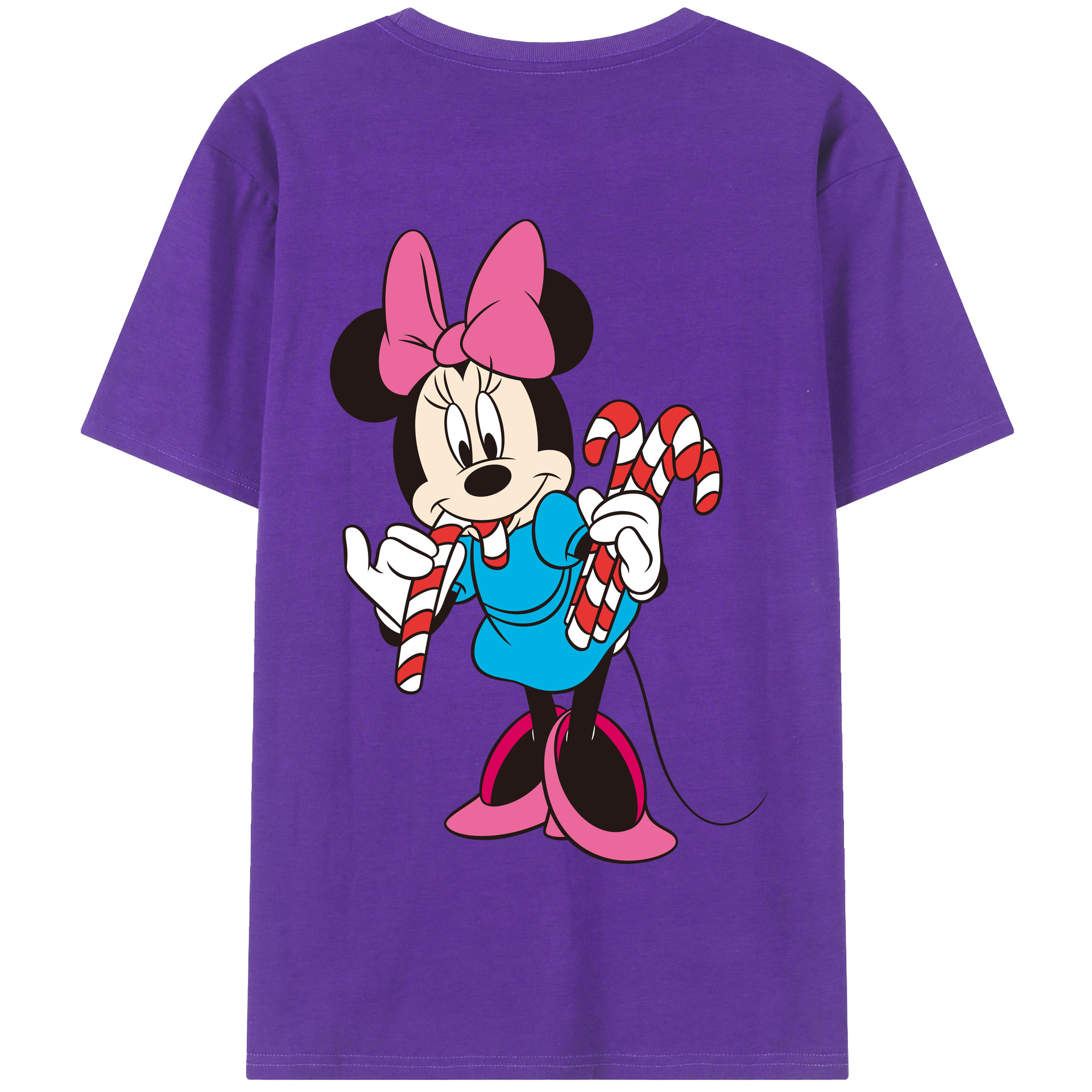 （画像用） ミッキーマウス Mickey Mouse 綿100％半袖Tシャツ（背面プリント）