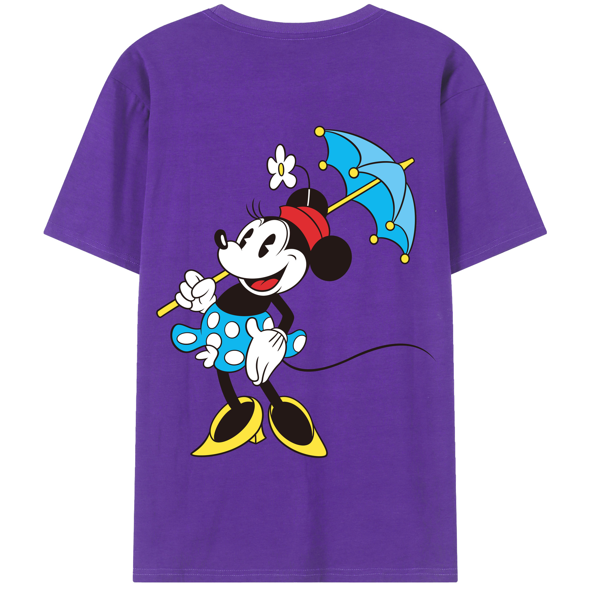 （画像用） ミッキーマウス Mickey Mouse 綿100％半袖Tシャツ（背面プリント）