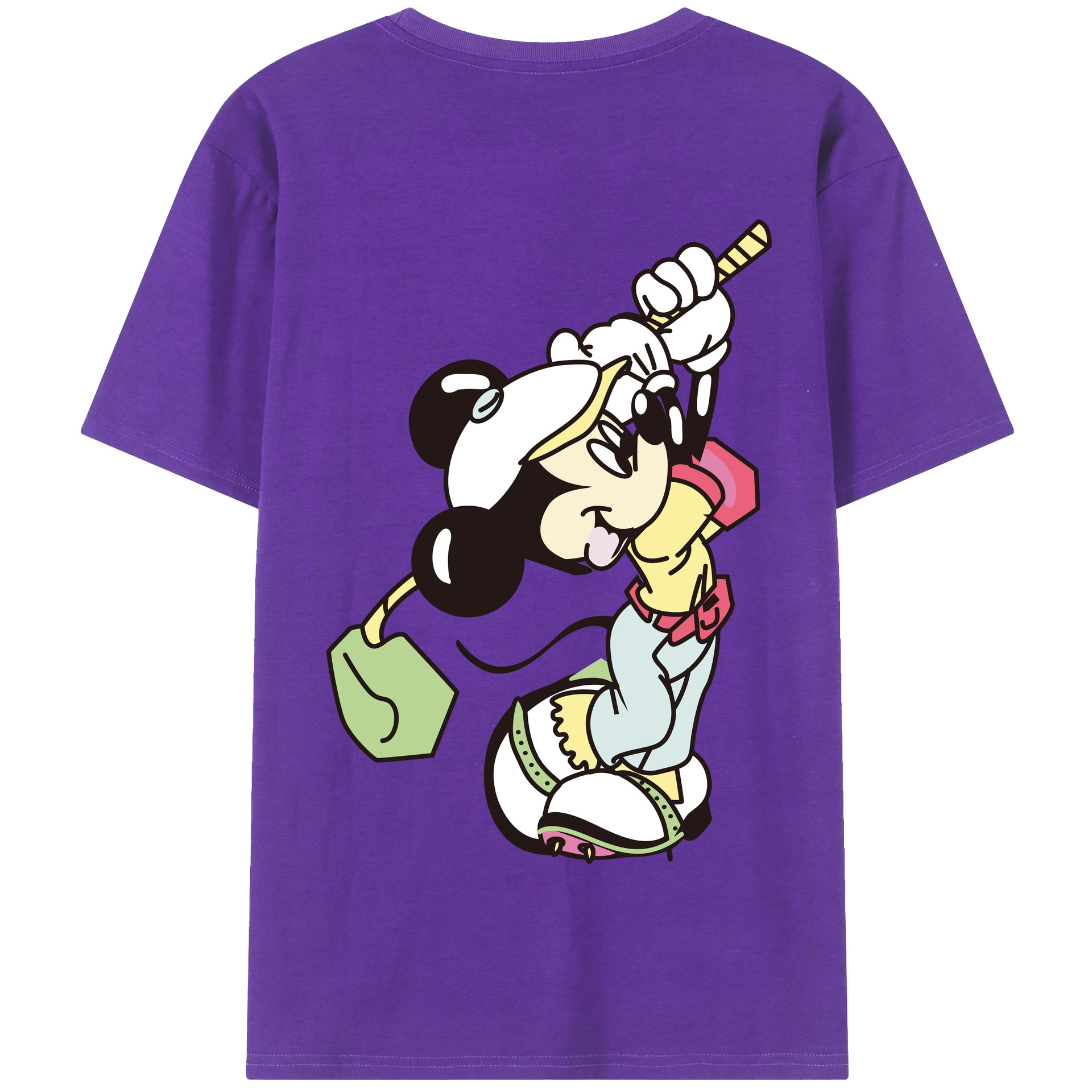 （画像用） ミッキーマウス Mickey Mouse 綿100％半袖Tシャツ（背面プリント）
