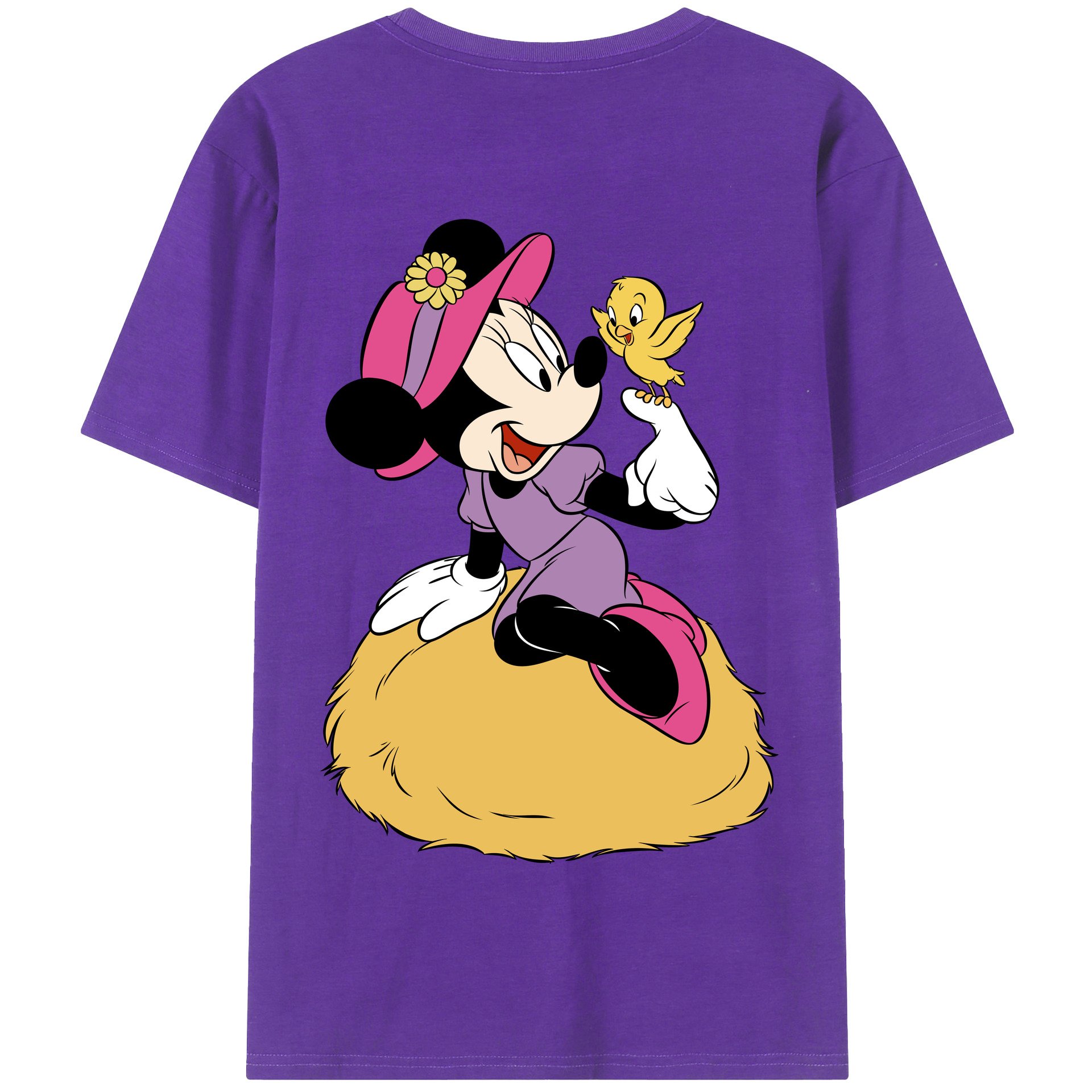 （画像用） ミッキーマウス Mickey Mouse 綿100％半袖Tシャツ（背面プリント）
