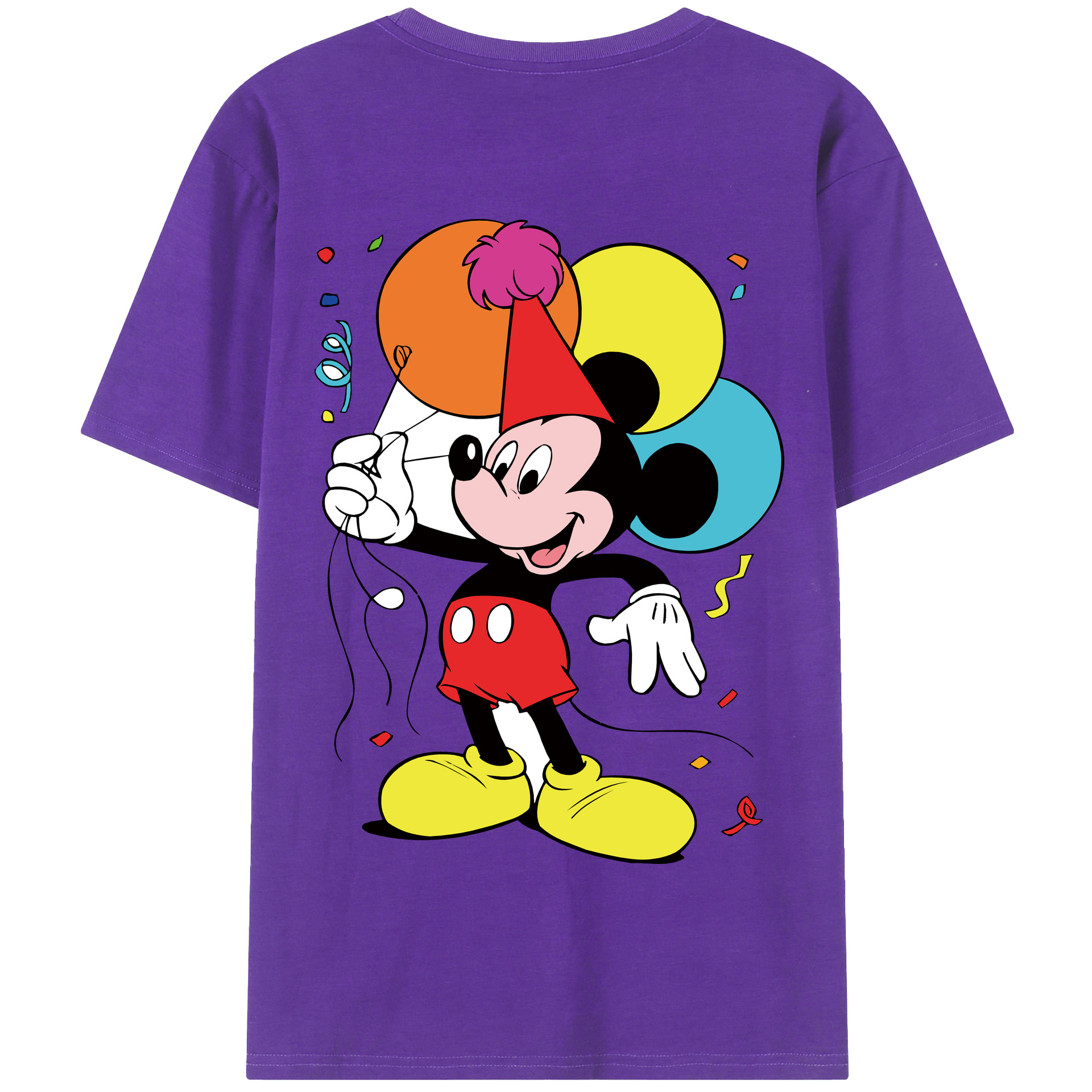（画像用） ミッキーマウス Mickey Mouse 綿100％半袖Tシャツ（背面プリント）