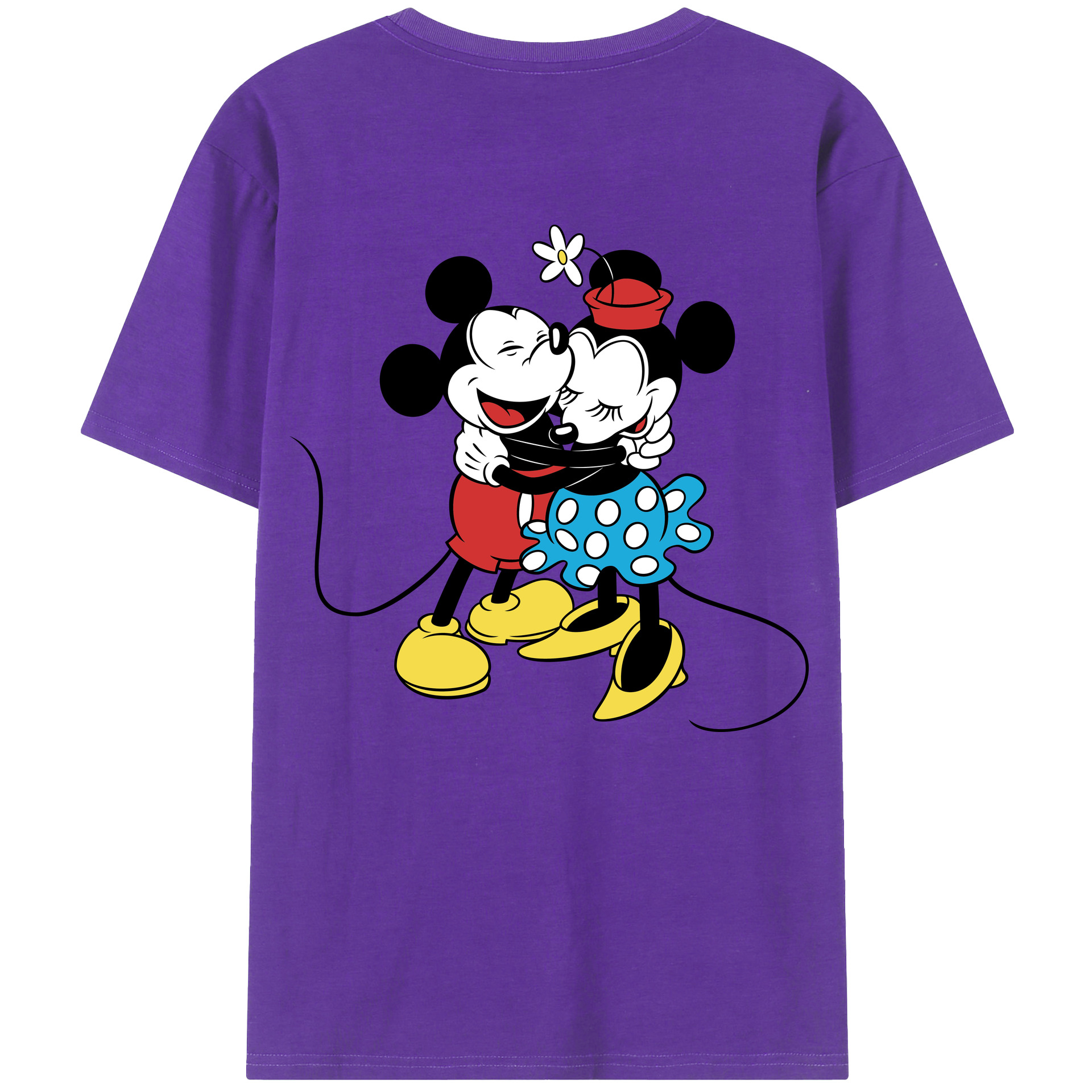 （画像用） ミッキーマウス Mickey Mouse 綿100％半袖Tシャツ（背面プリント）